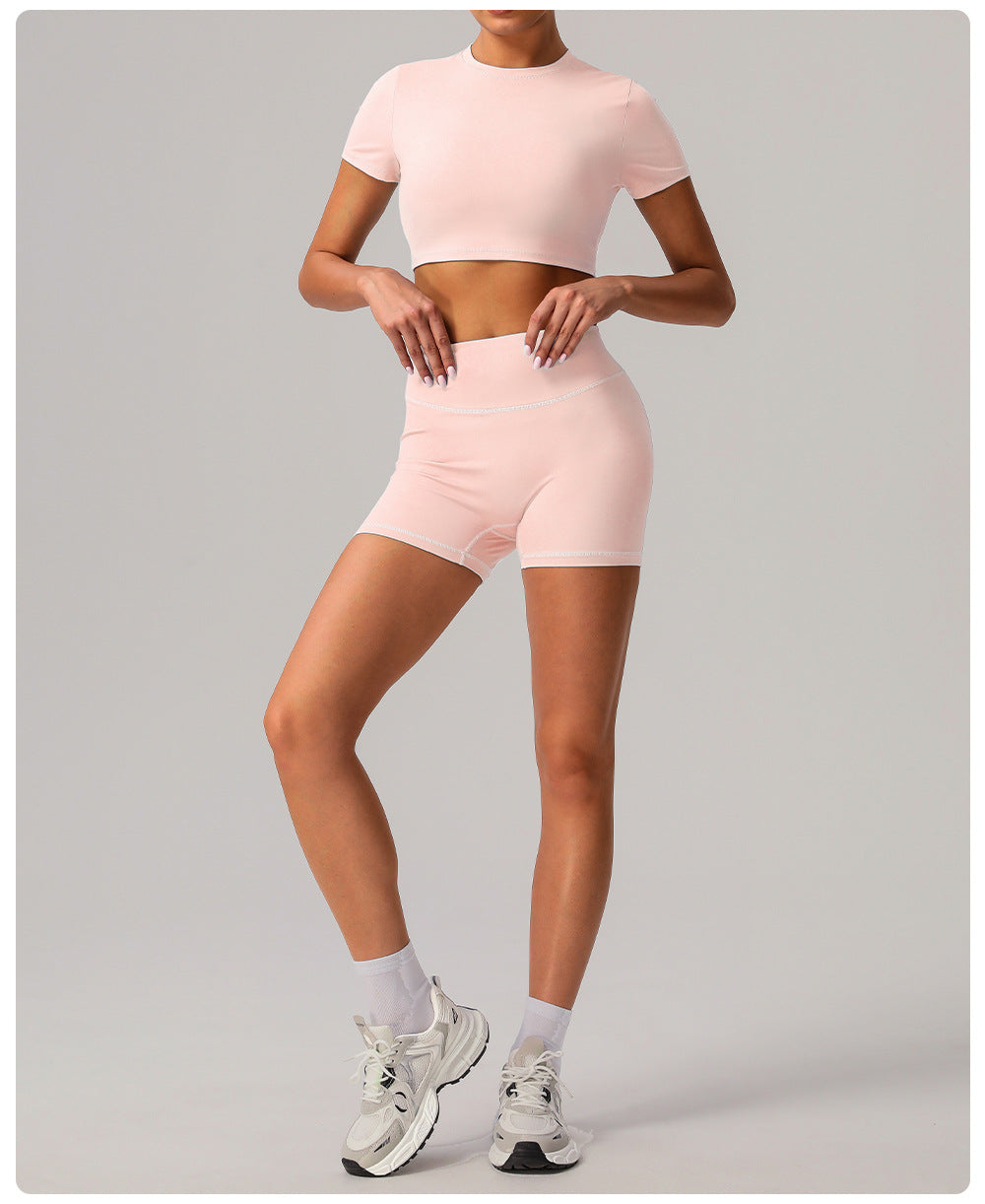 Short sleeve cropped top