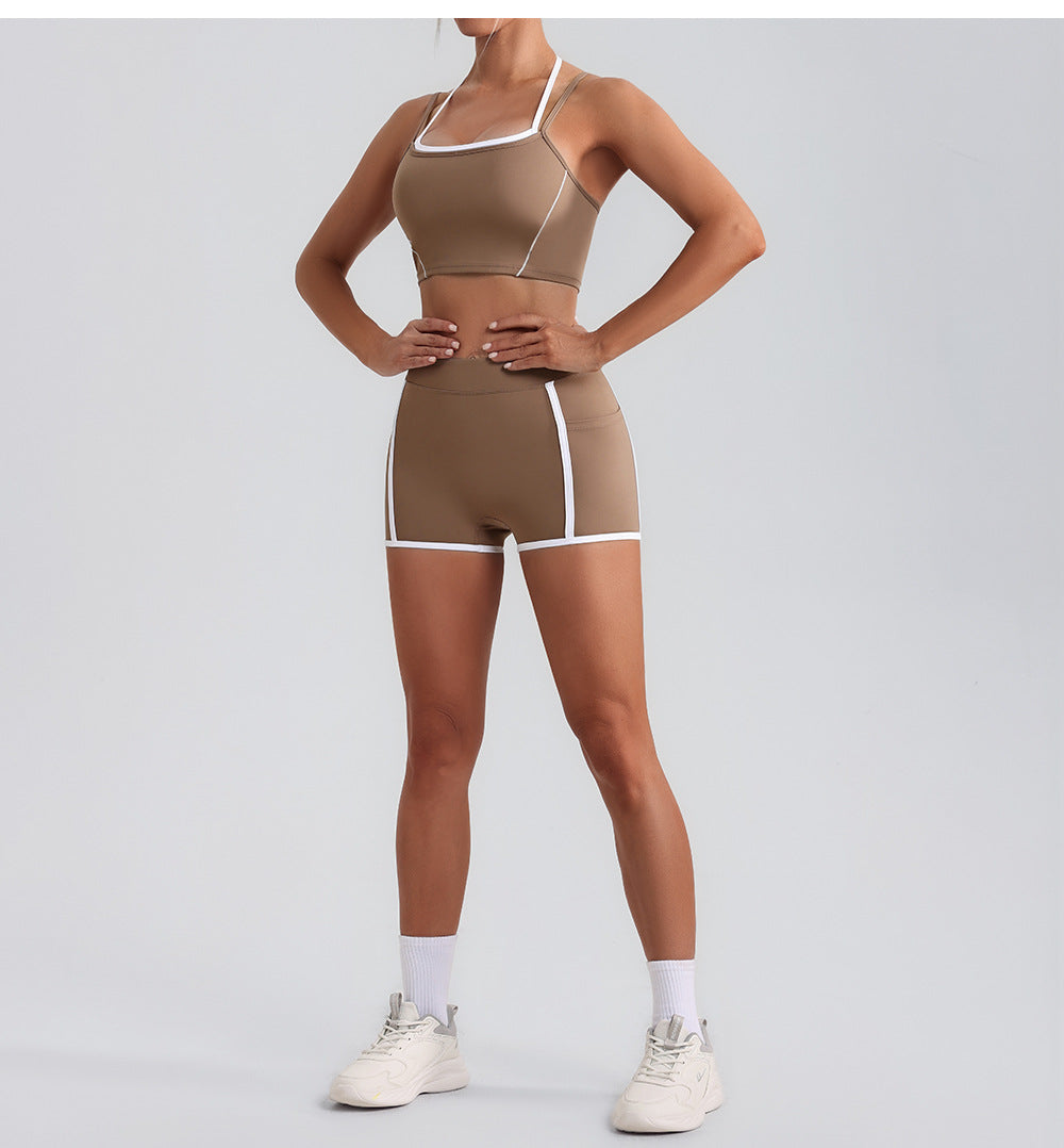 Contrast trim shorts