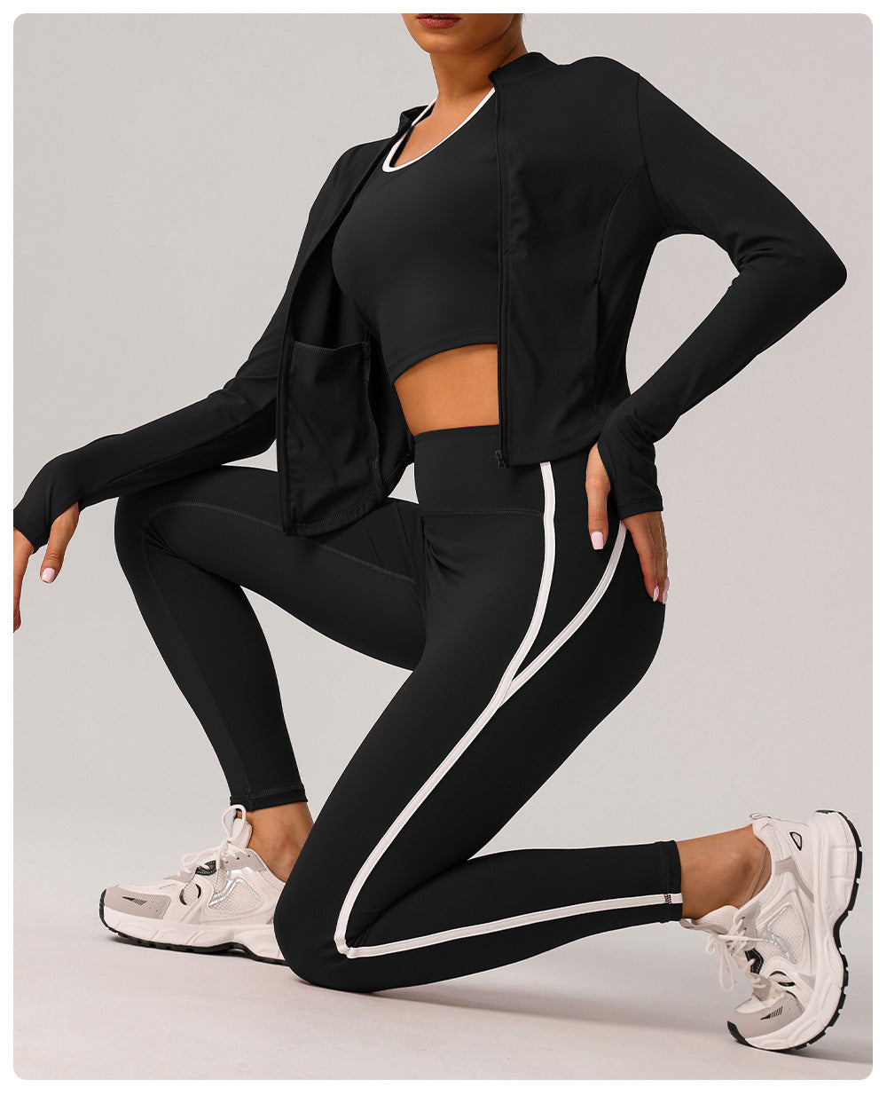 Contrast trim leggings