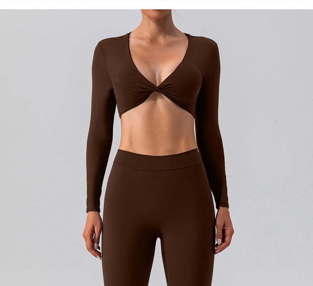 Twisted front cropped top