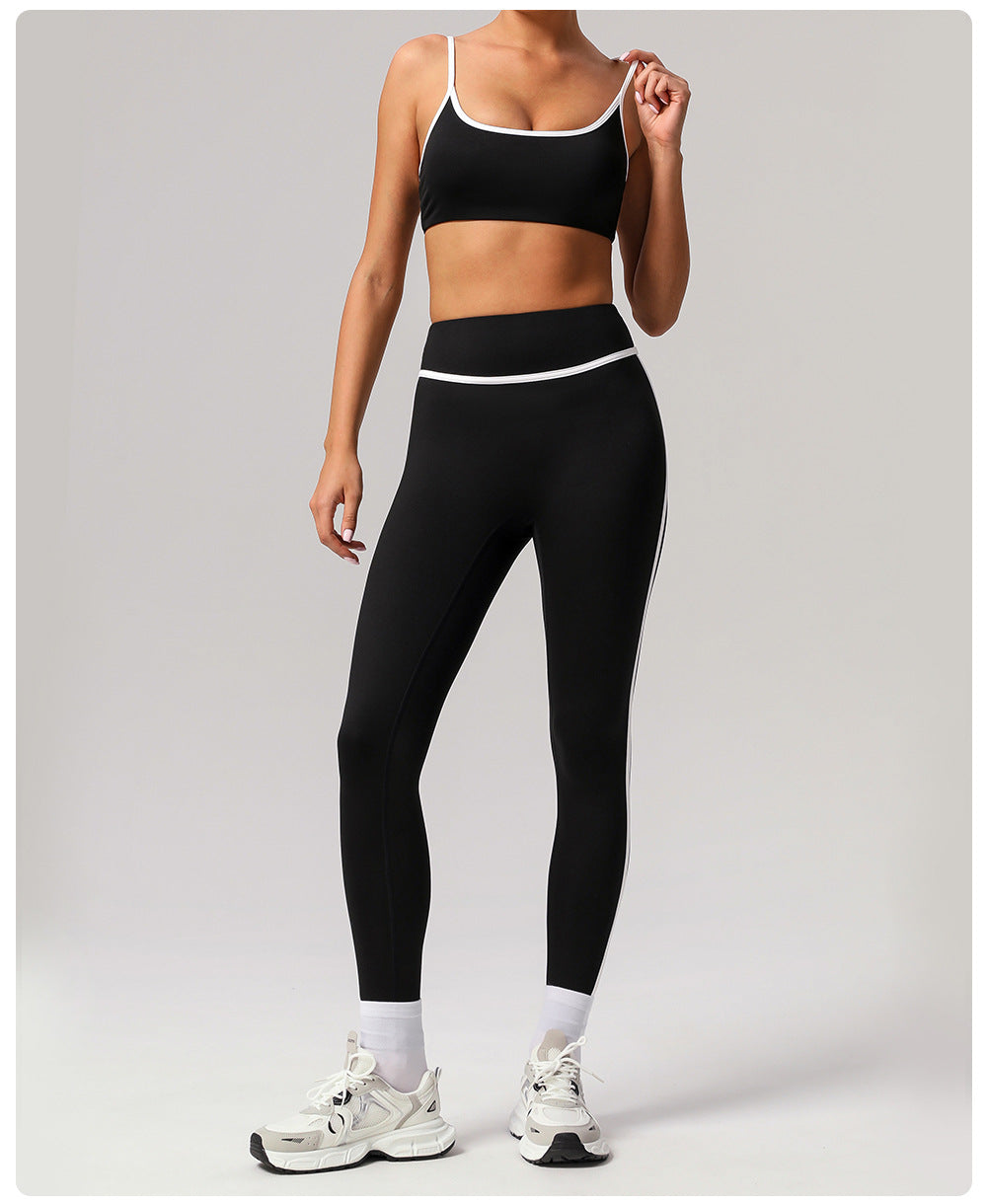 Contrast trim leggings