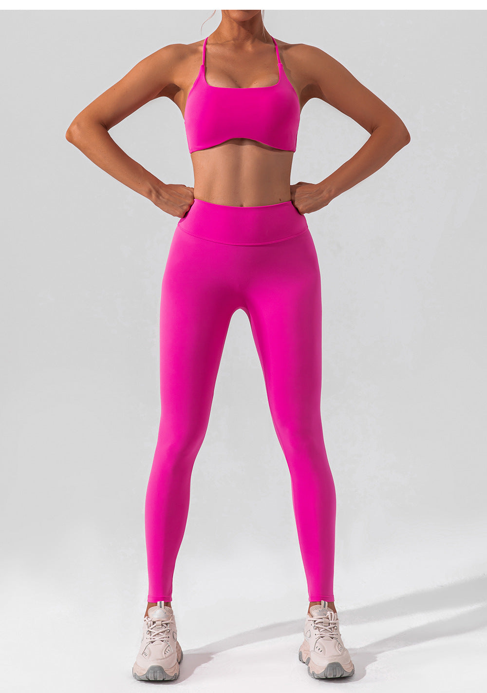 Cross back sports bra