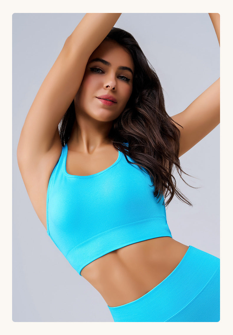Cross back sports bra