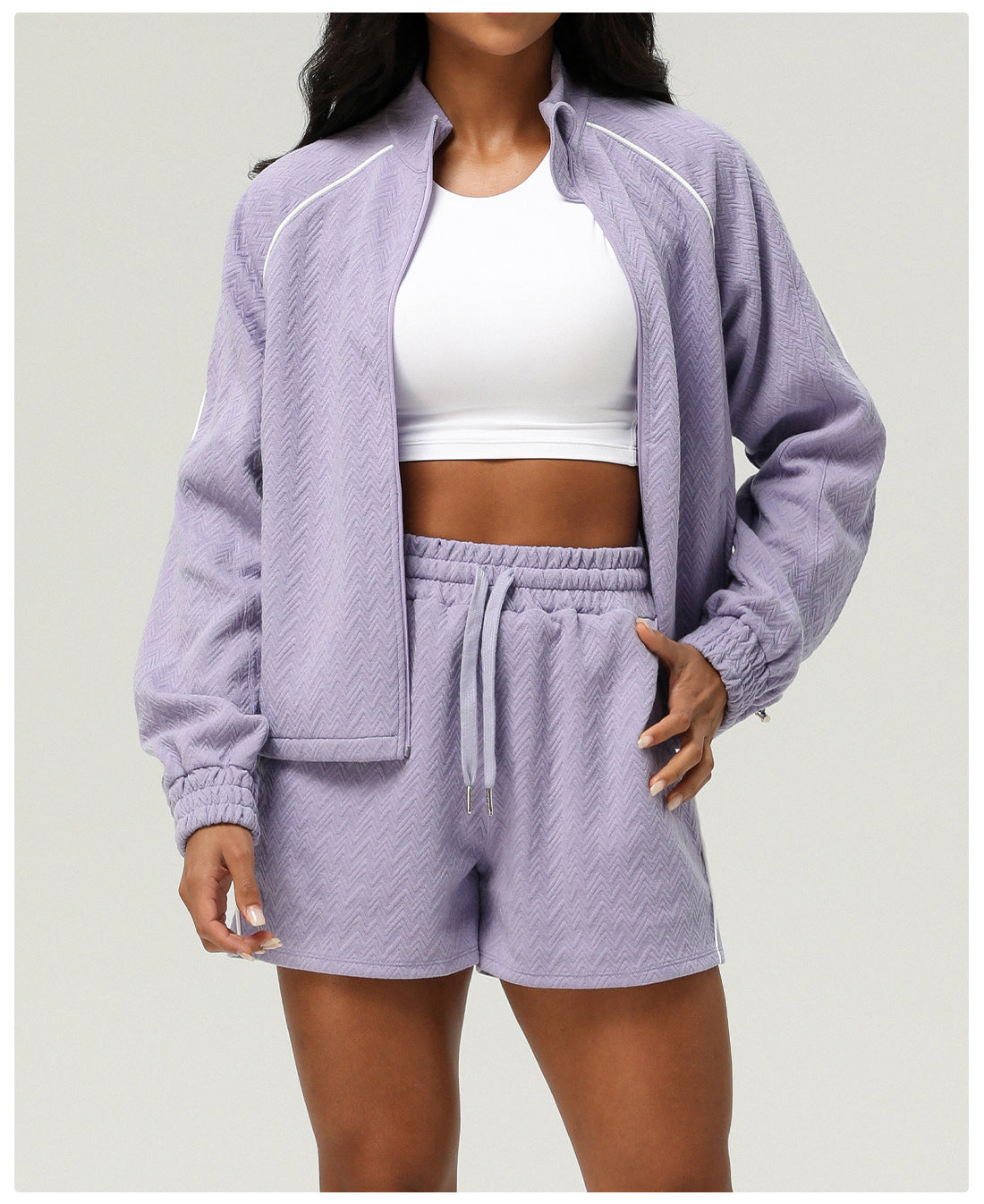 Textured running shorts