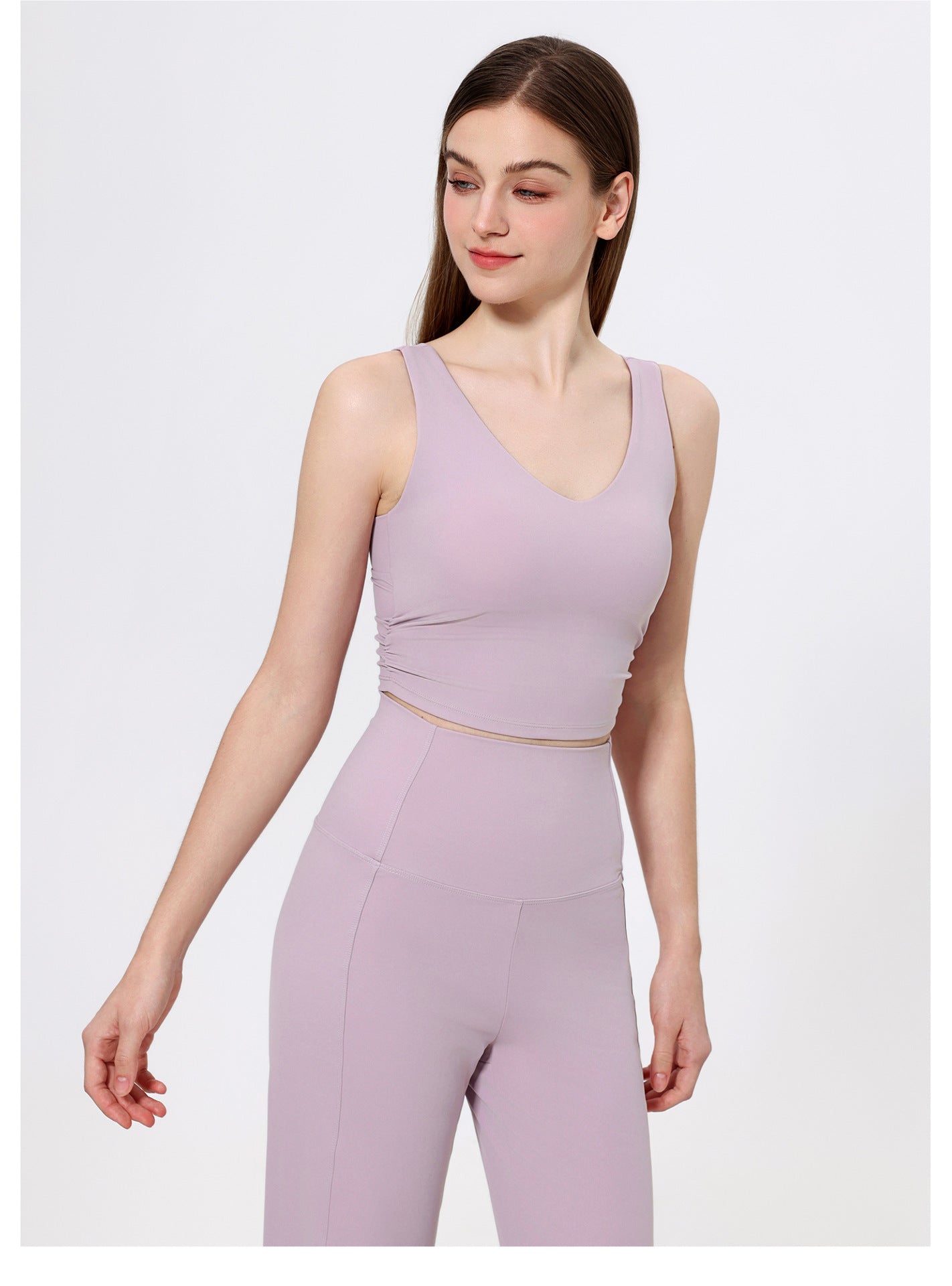 High support cropped vest