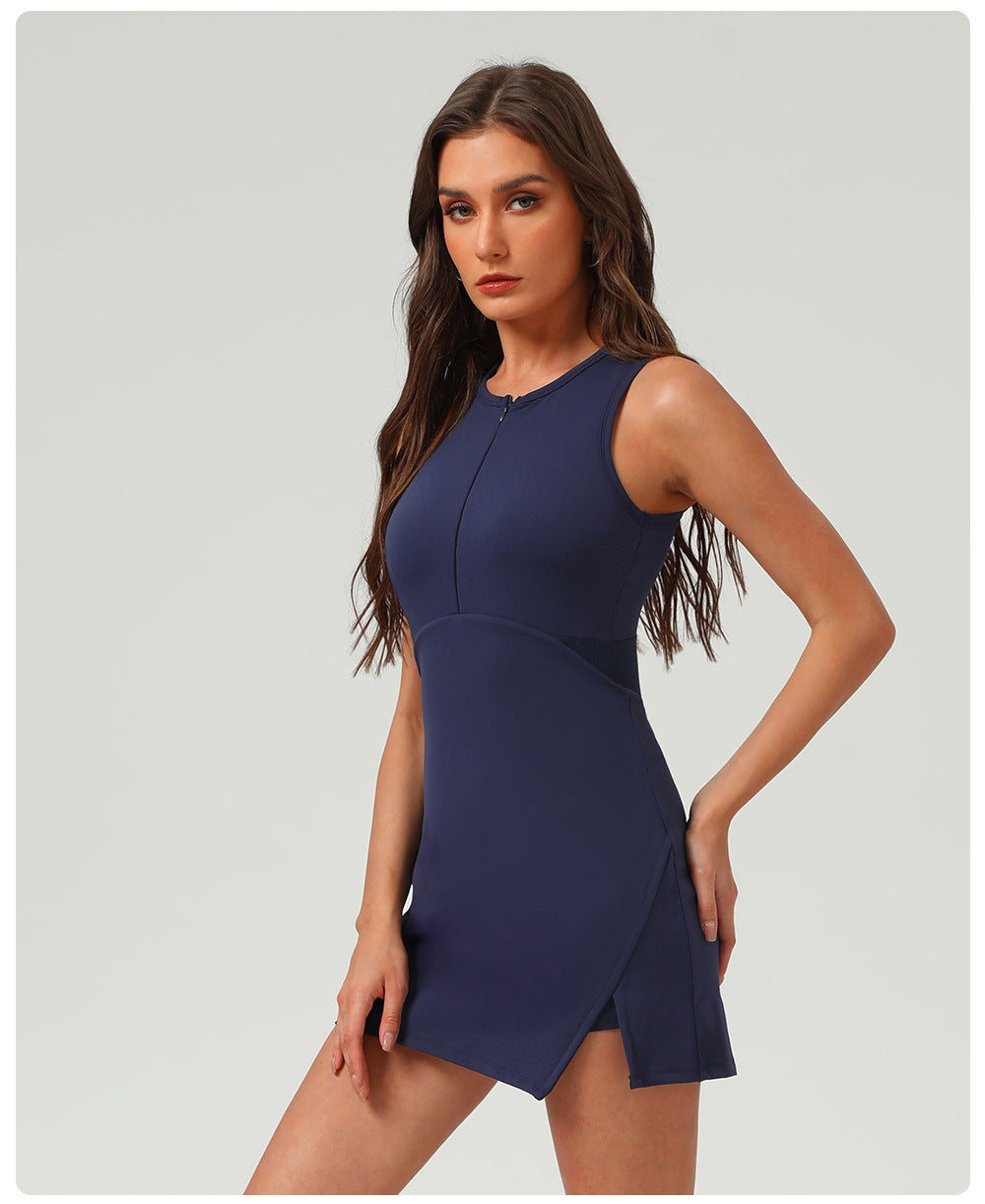 Zip front dress