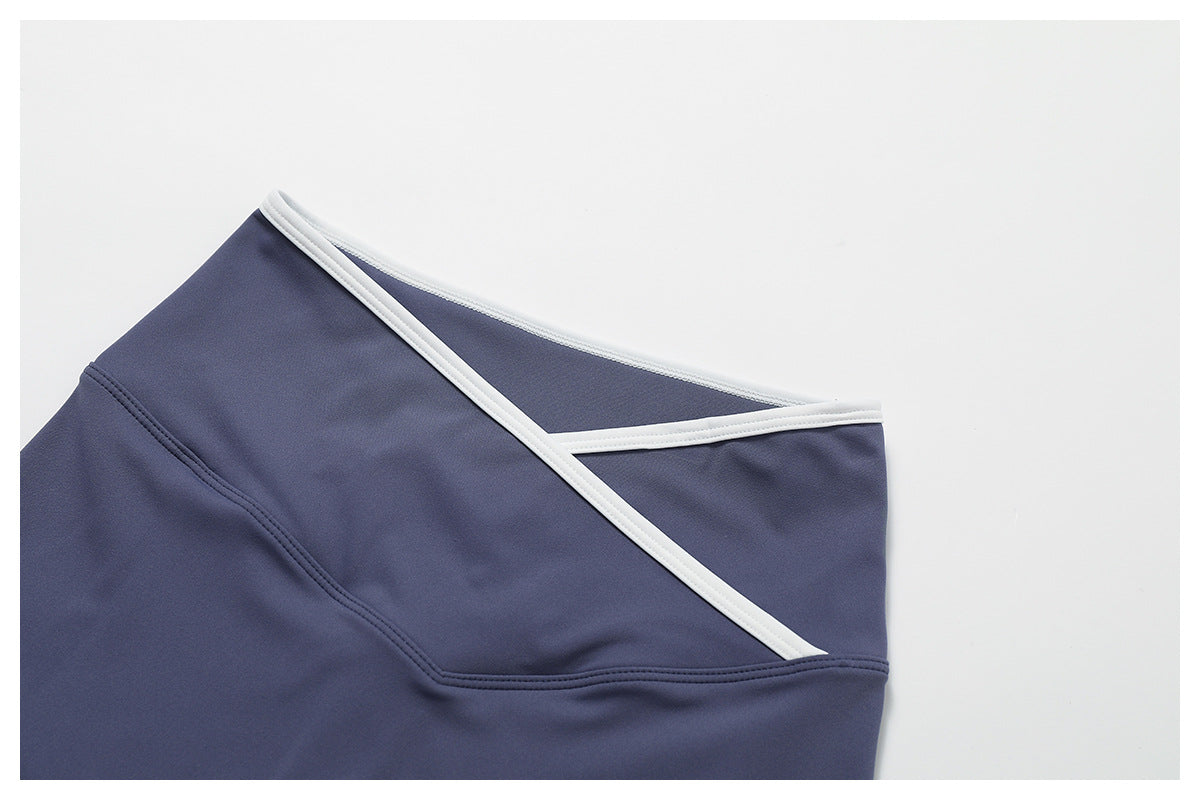 Cross waist fitness hot pants