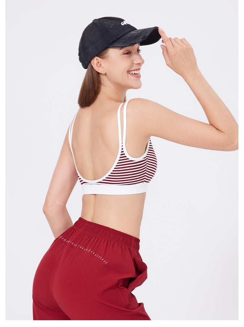 Stipe sports bra
