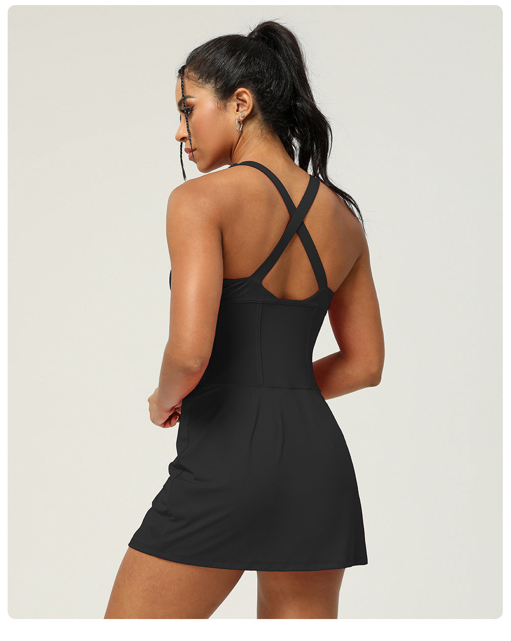 Quick dry slide slit dress