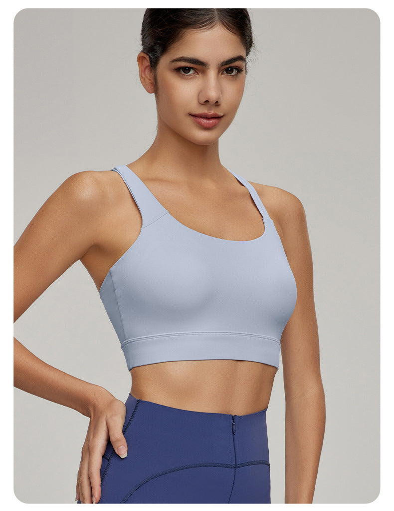 Cross back sports bra