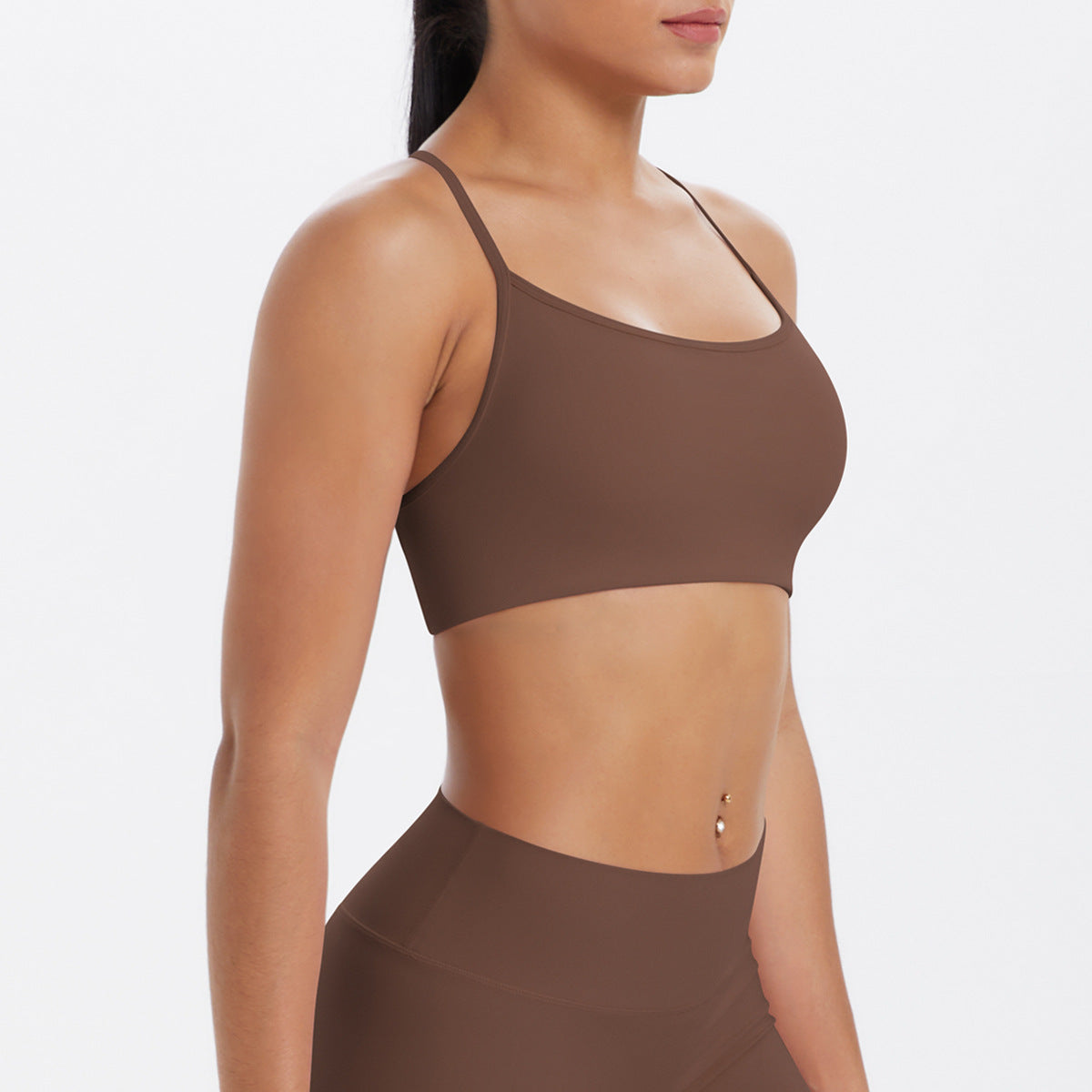 Cross over back sports bra