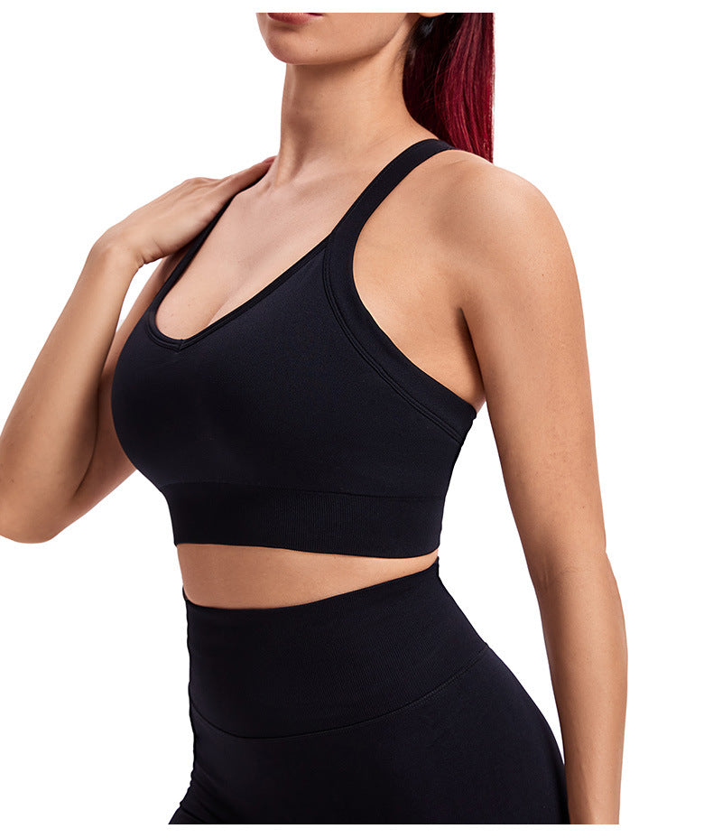High support U neck bra