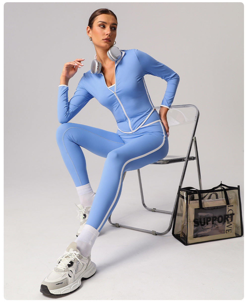 Contrast trim leggings