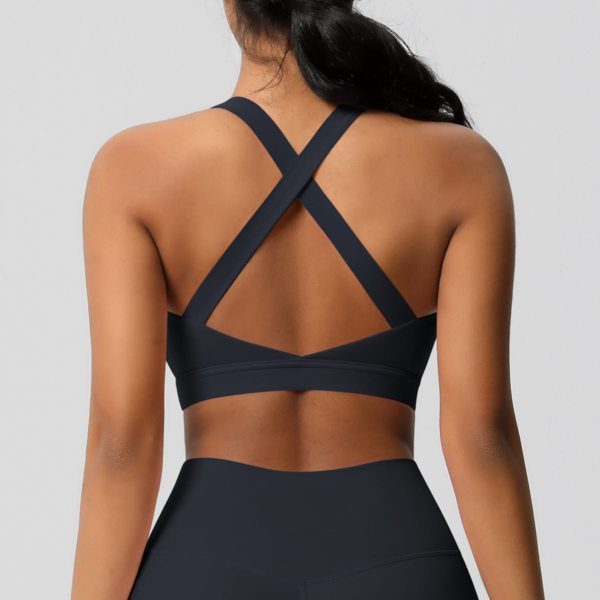 Cross back sports bra