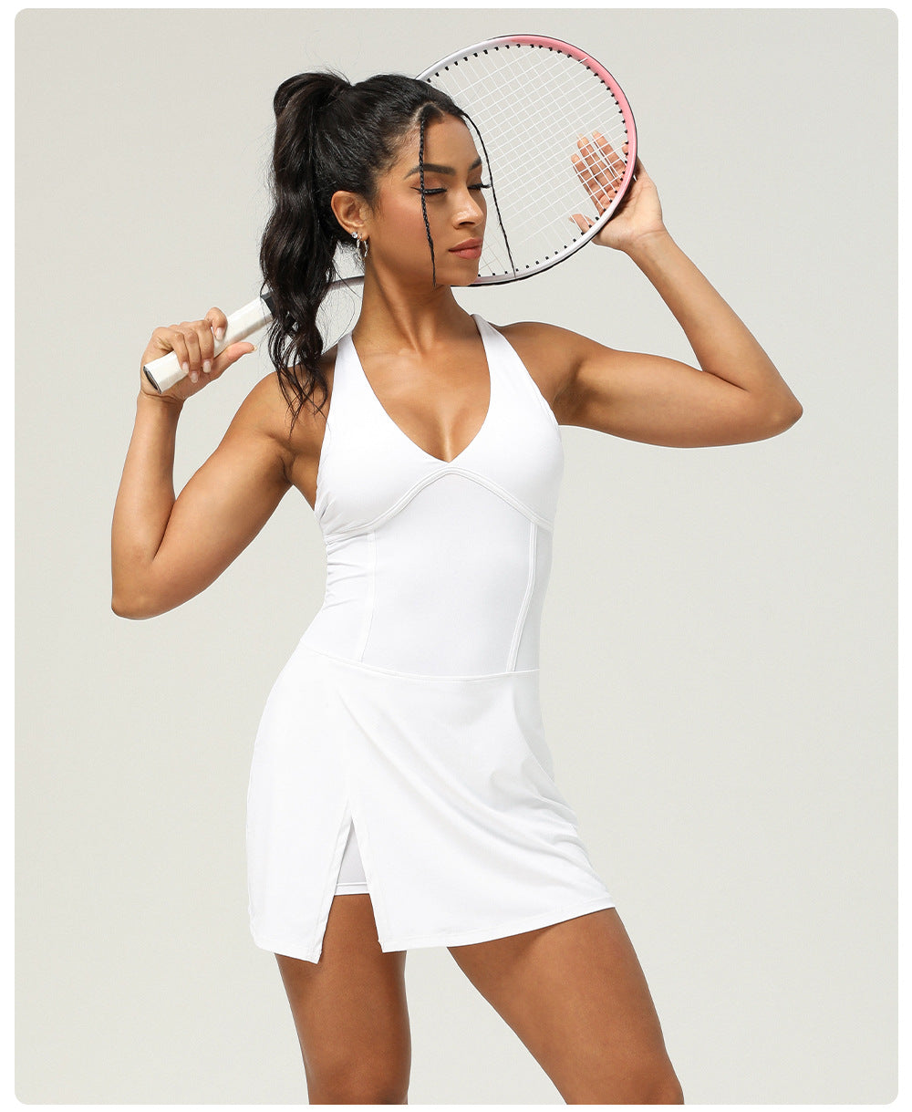Quick dry slide slit dress