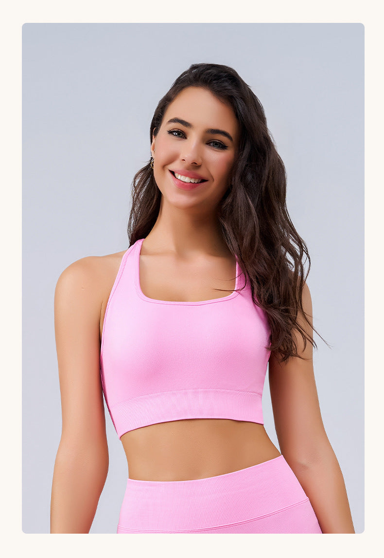 Cross back sports bra