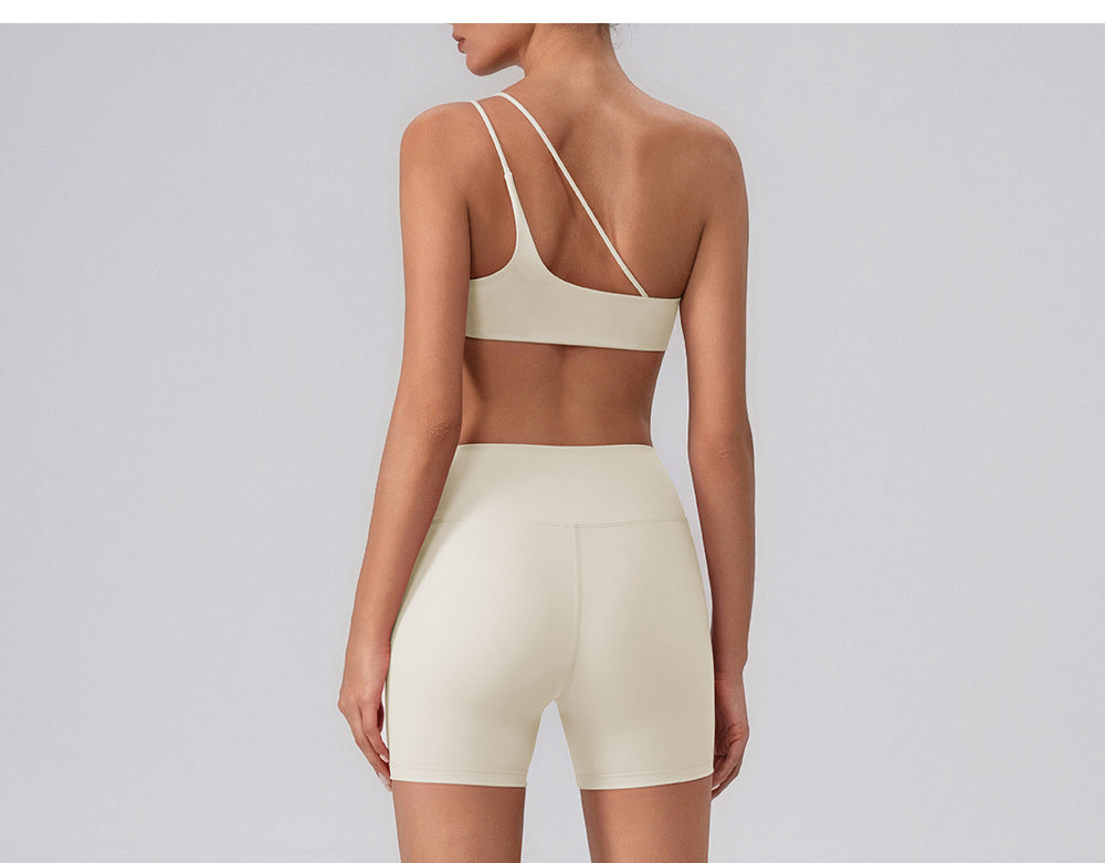One shoulder sports bra