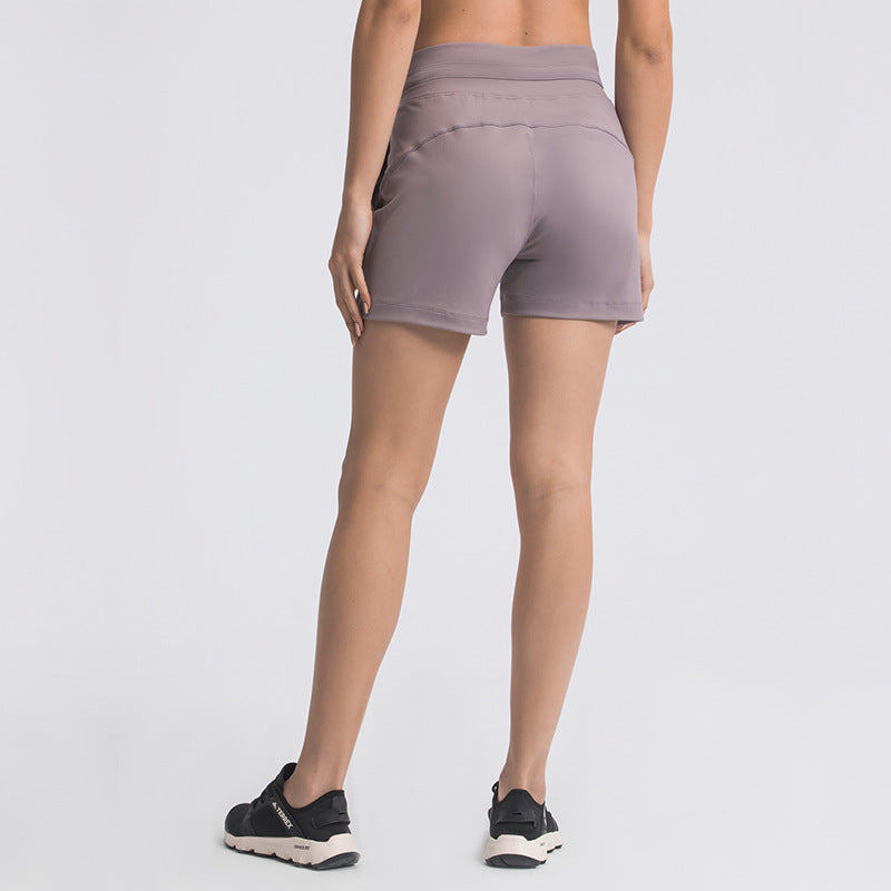 Casual workout shorts with drawstring
