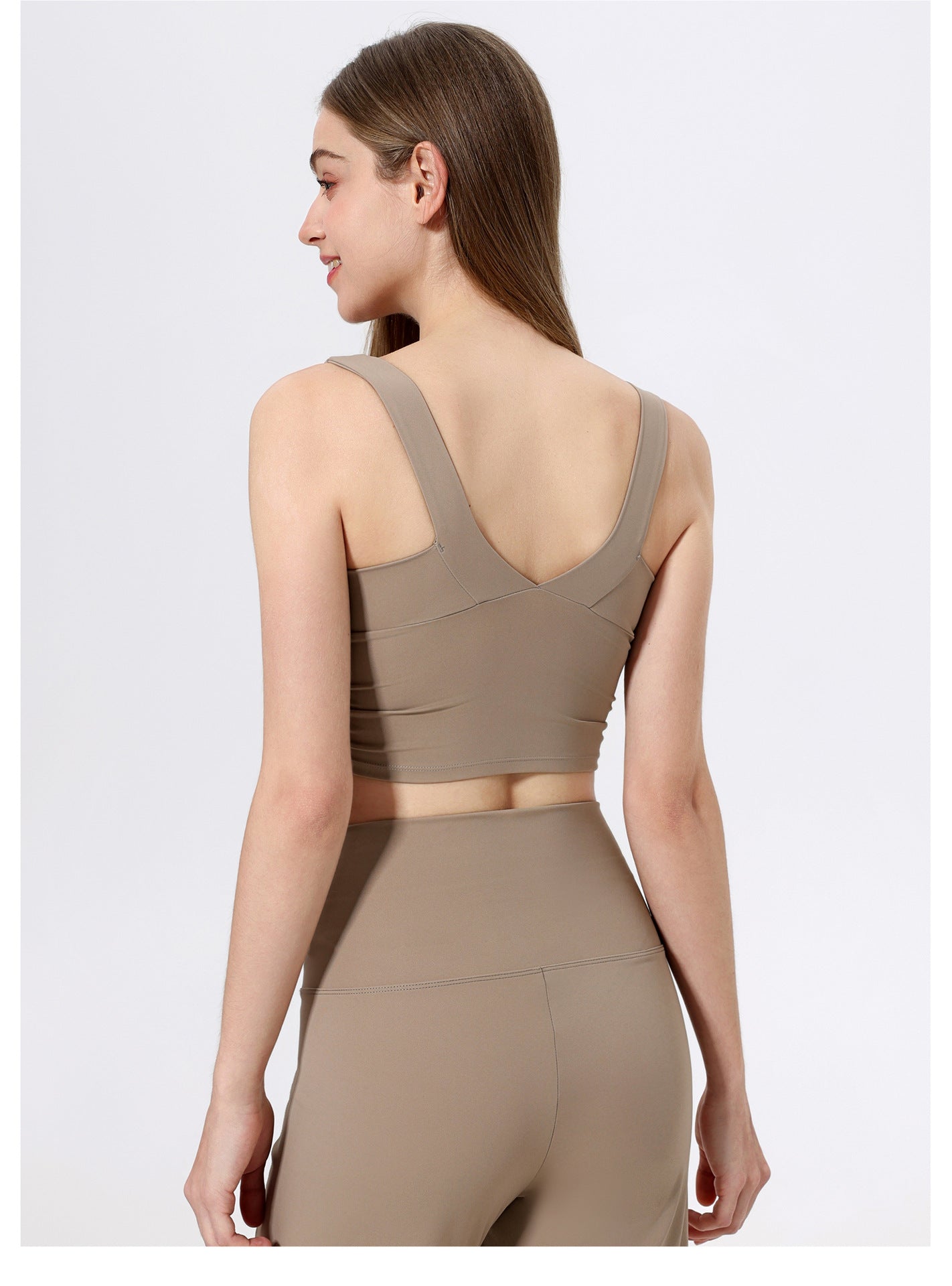 High support cropped vest