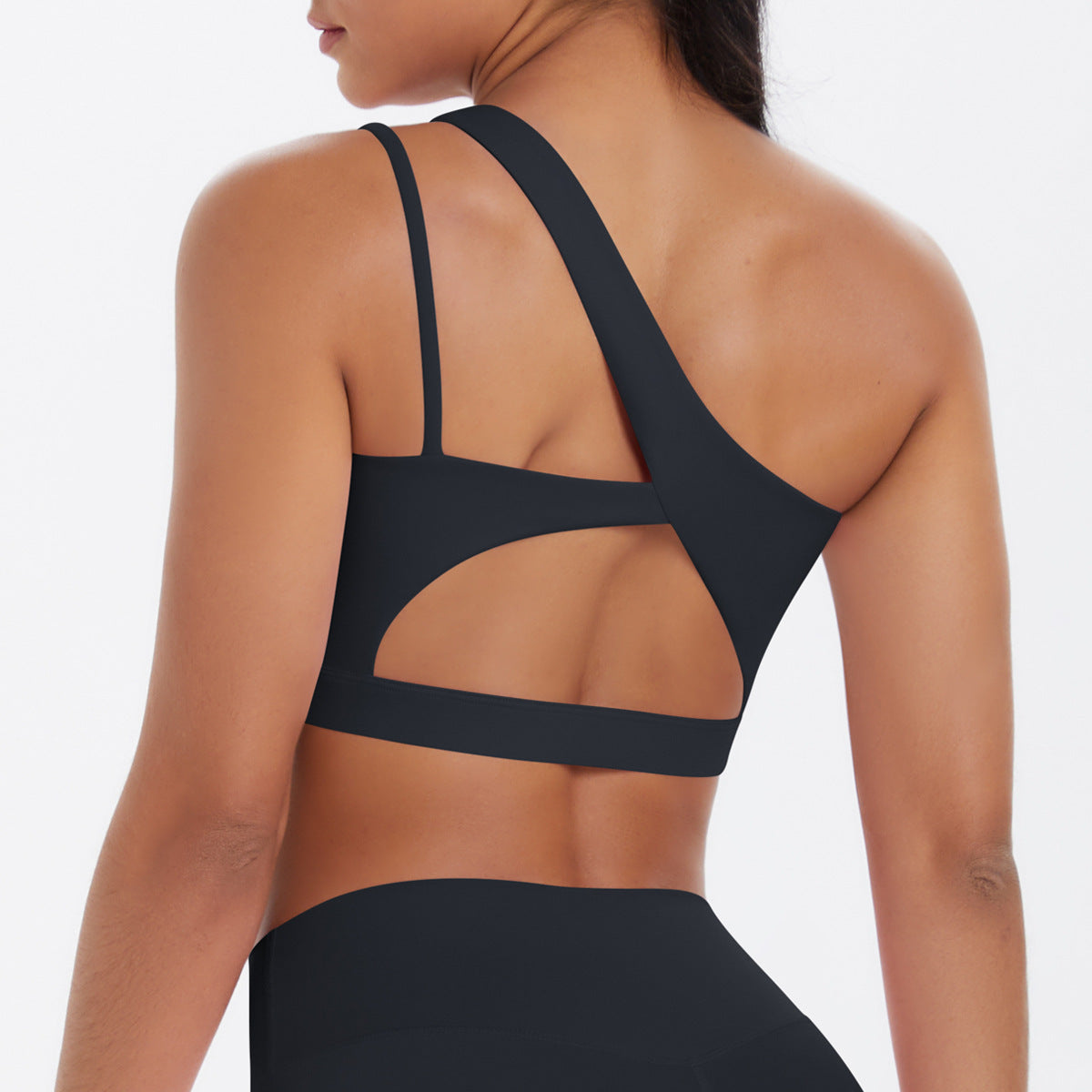 One shoulder sports bra