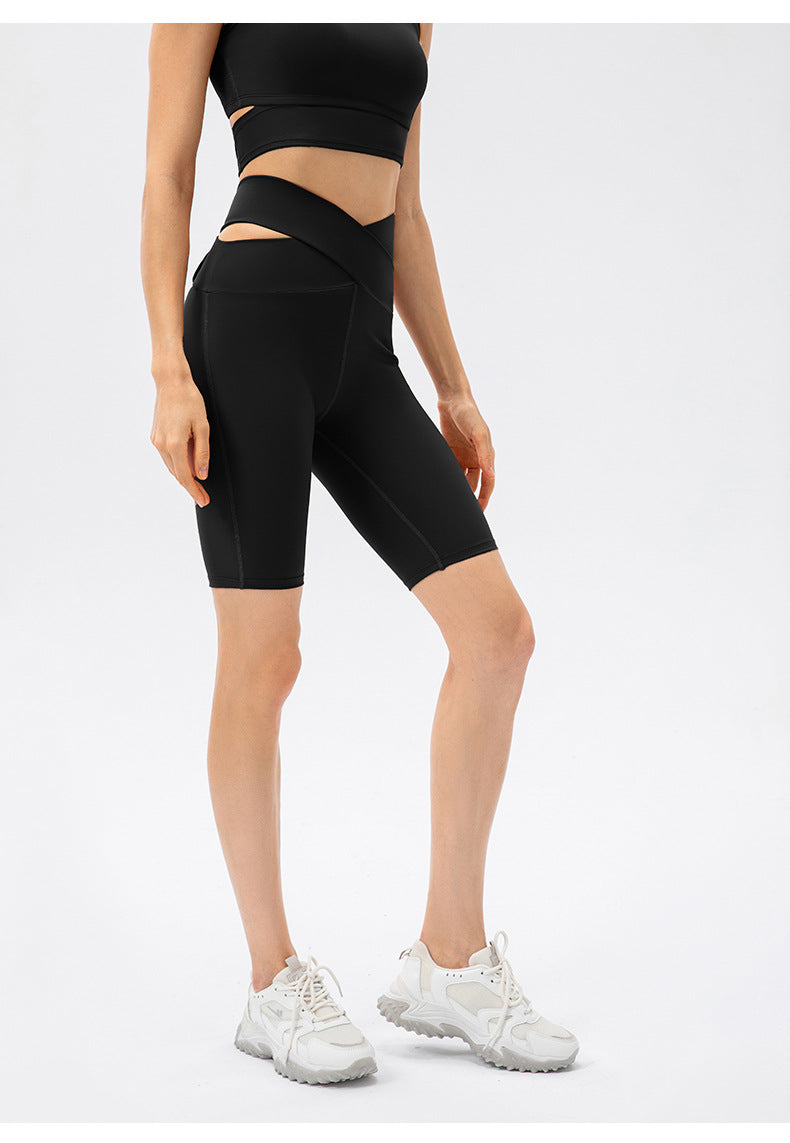 Cross waist biker legging