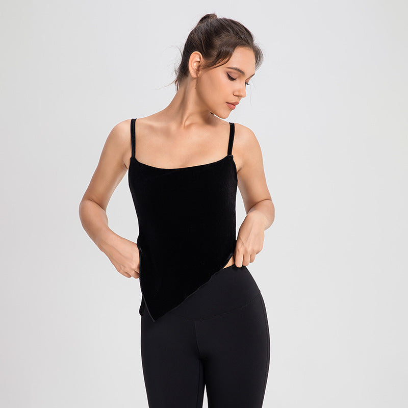 Asymmetric hem vest