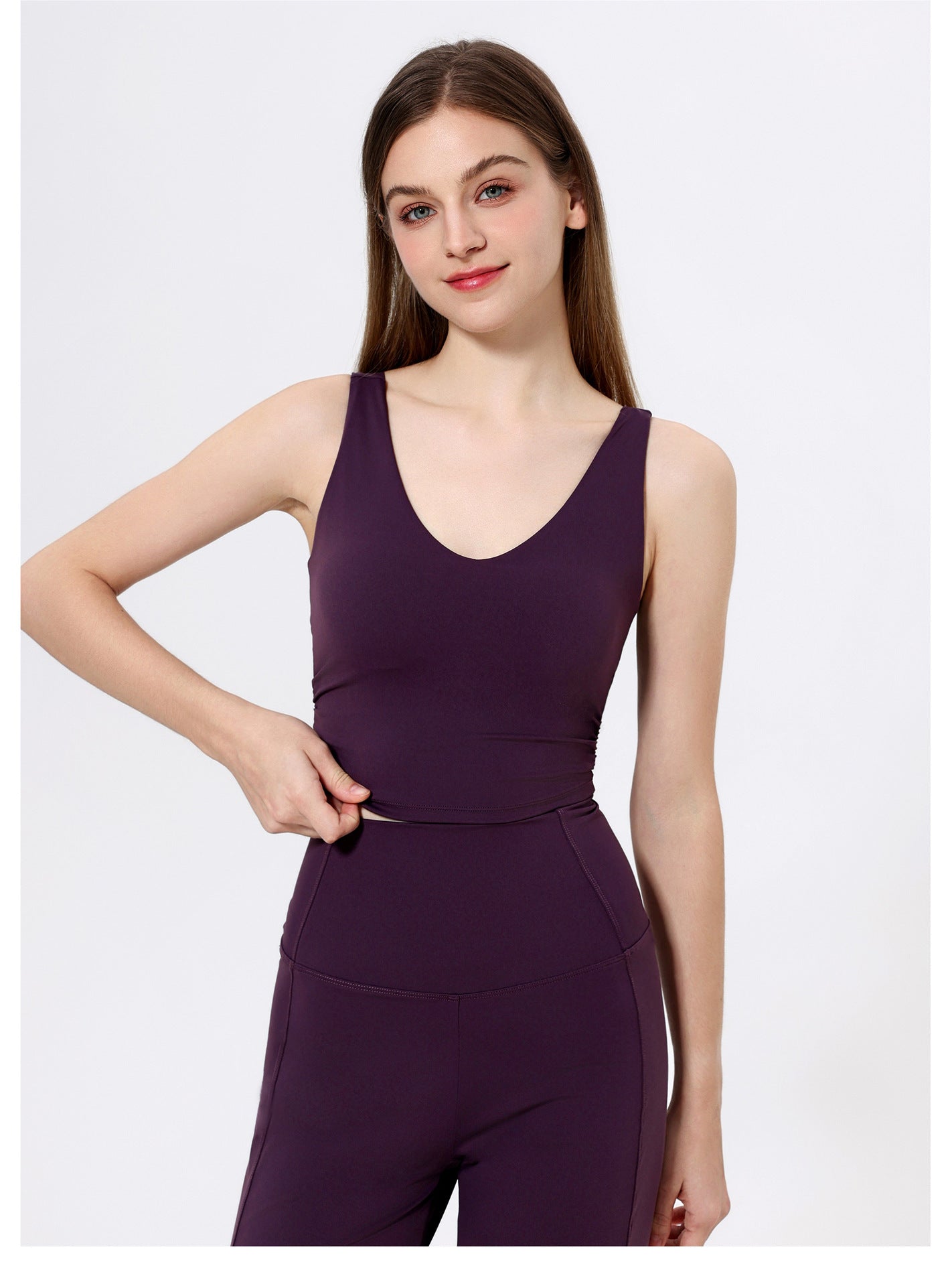 High support cropped vest