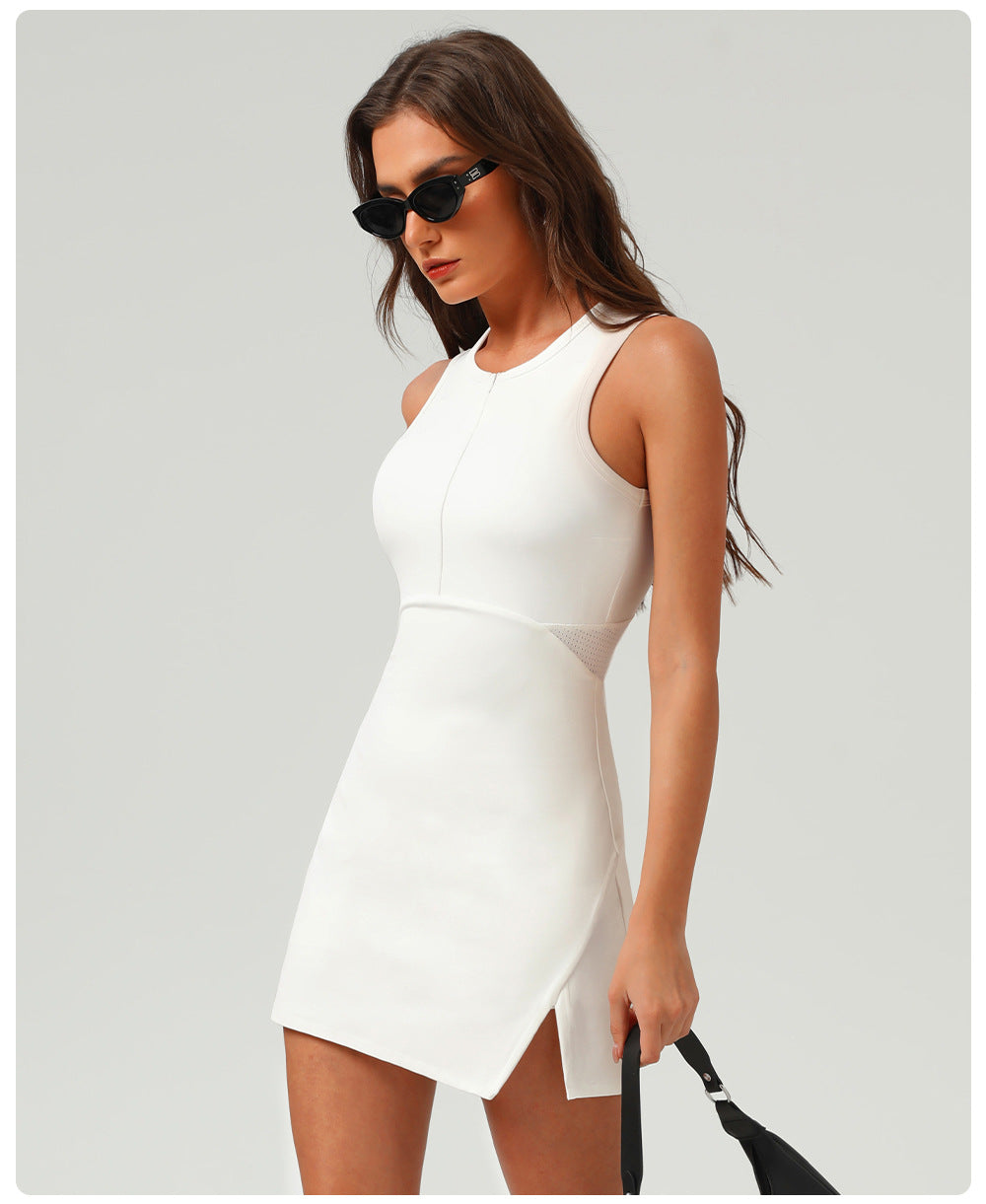 Zip front dress