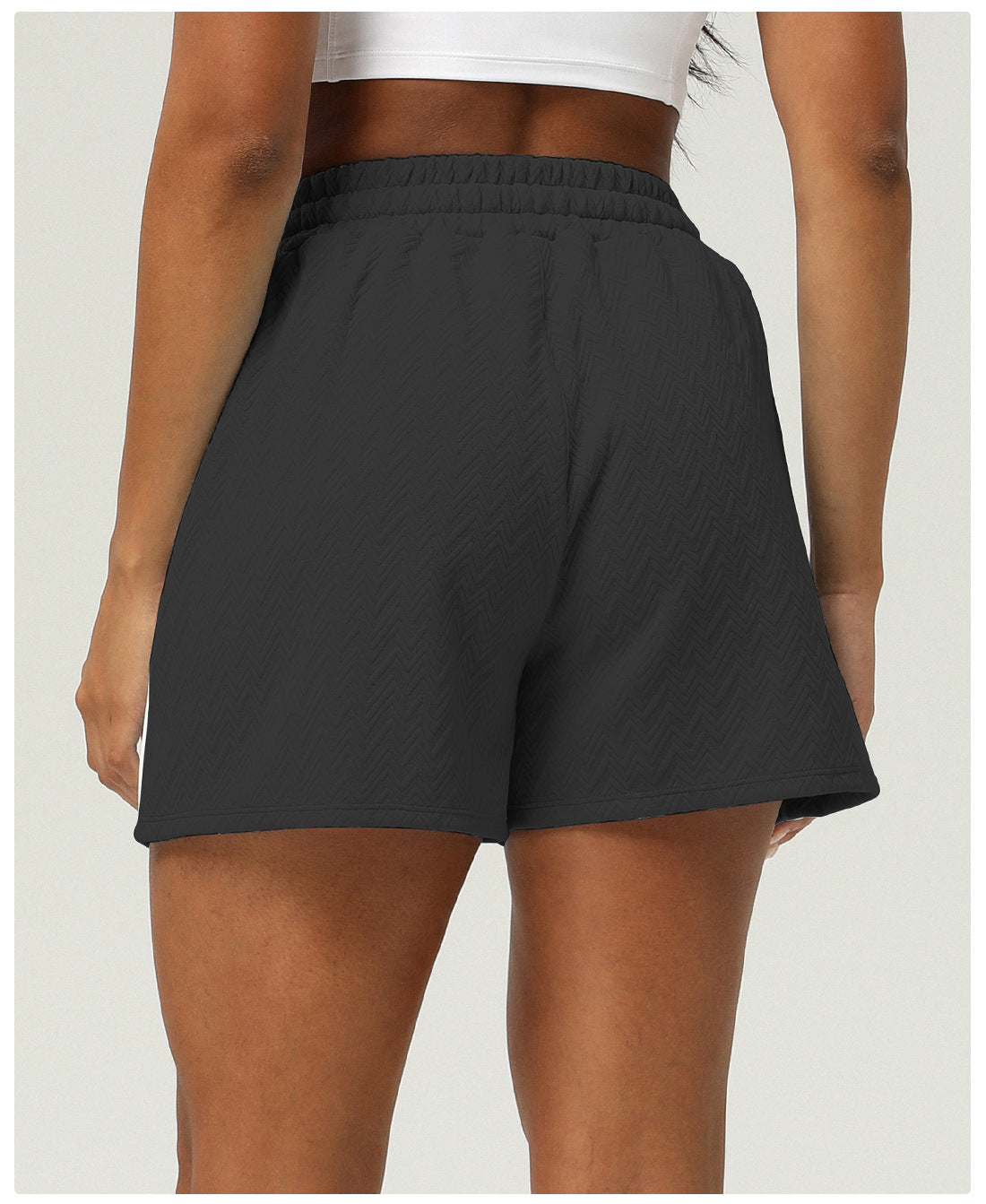 Textured running shorts