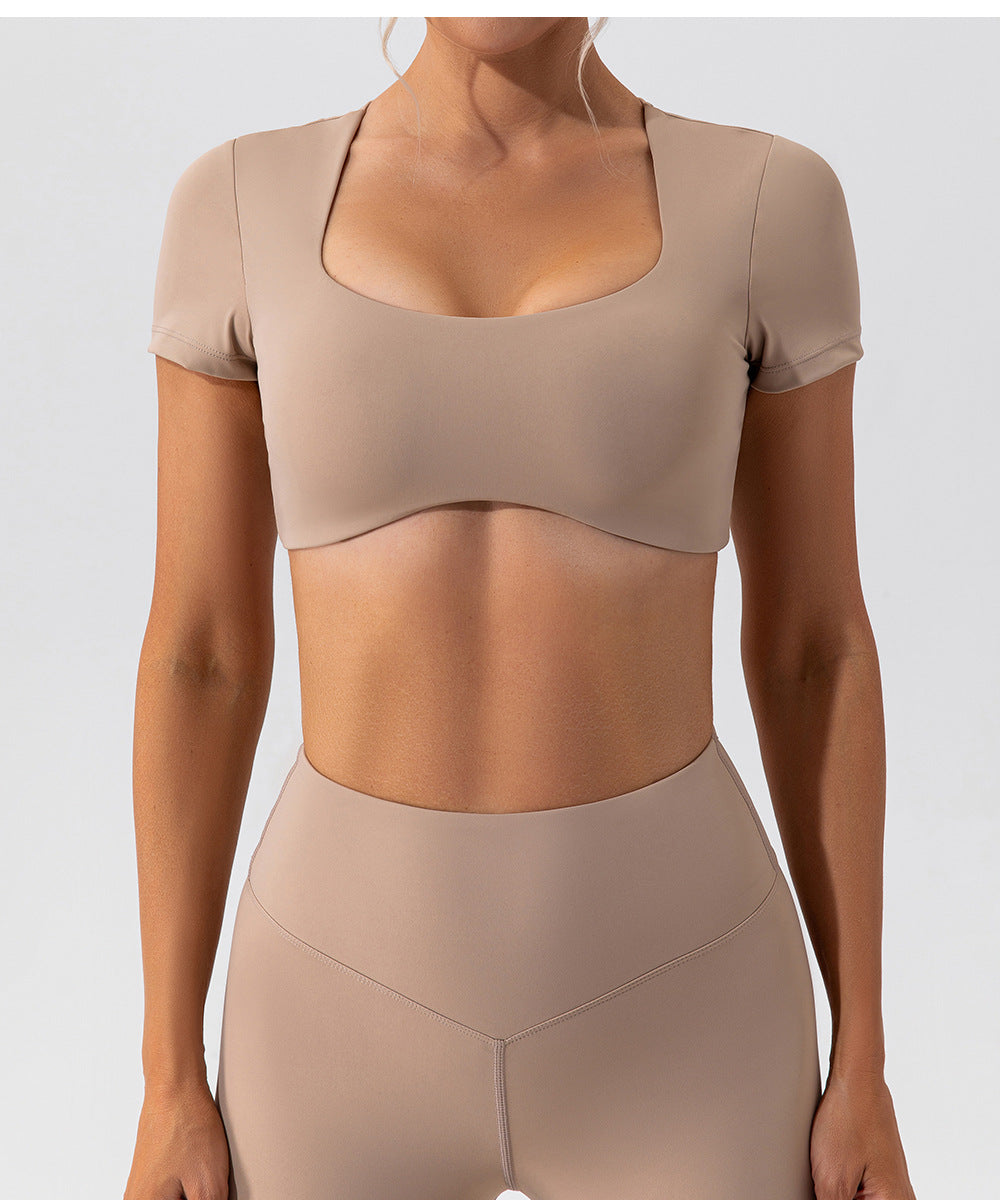 Short sleeve crop top
