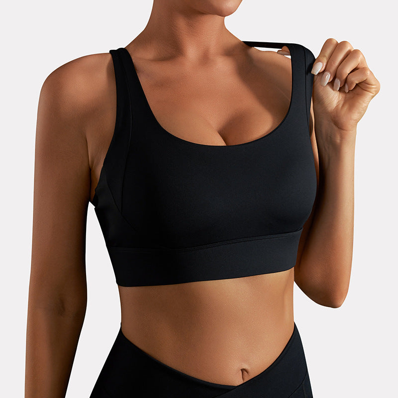 Contrast insert sports bra