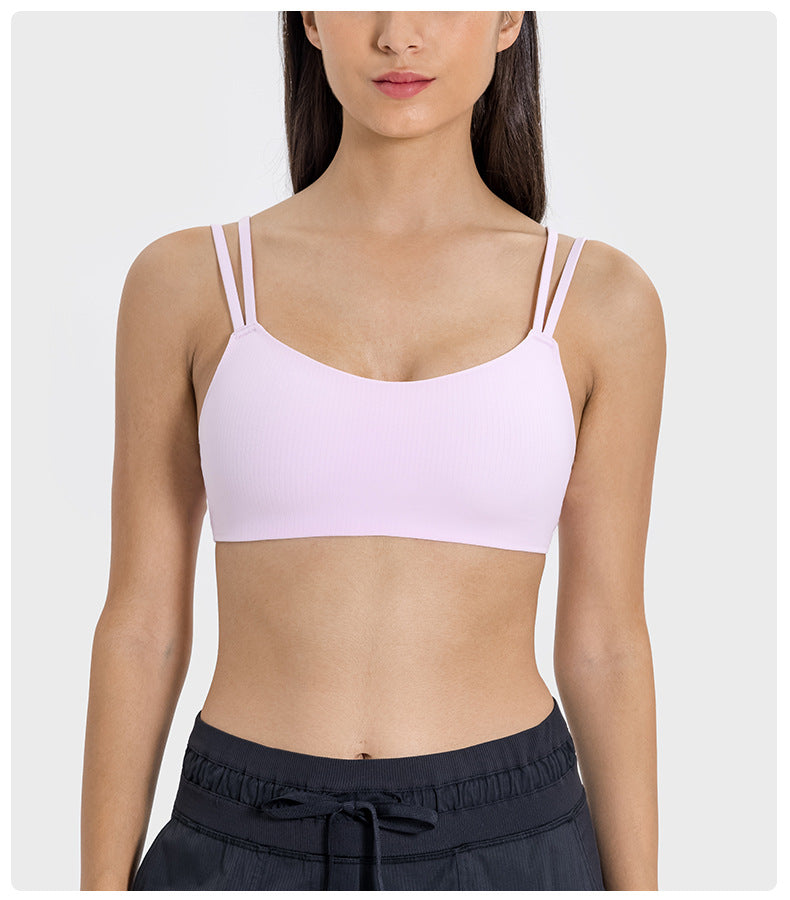 Double strap sports bra