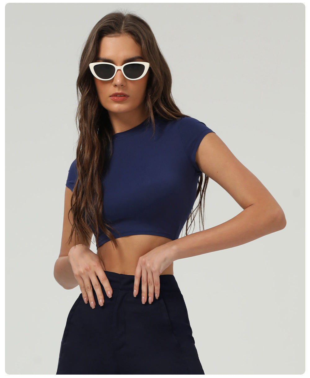 Brushed cropped top