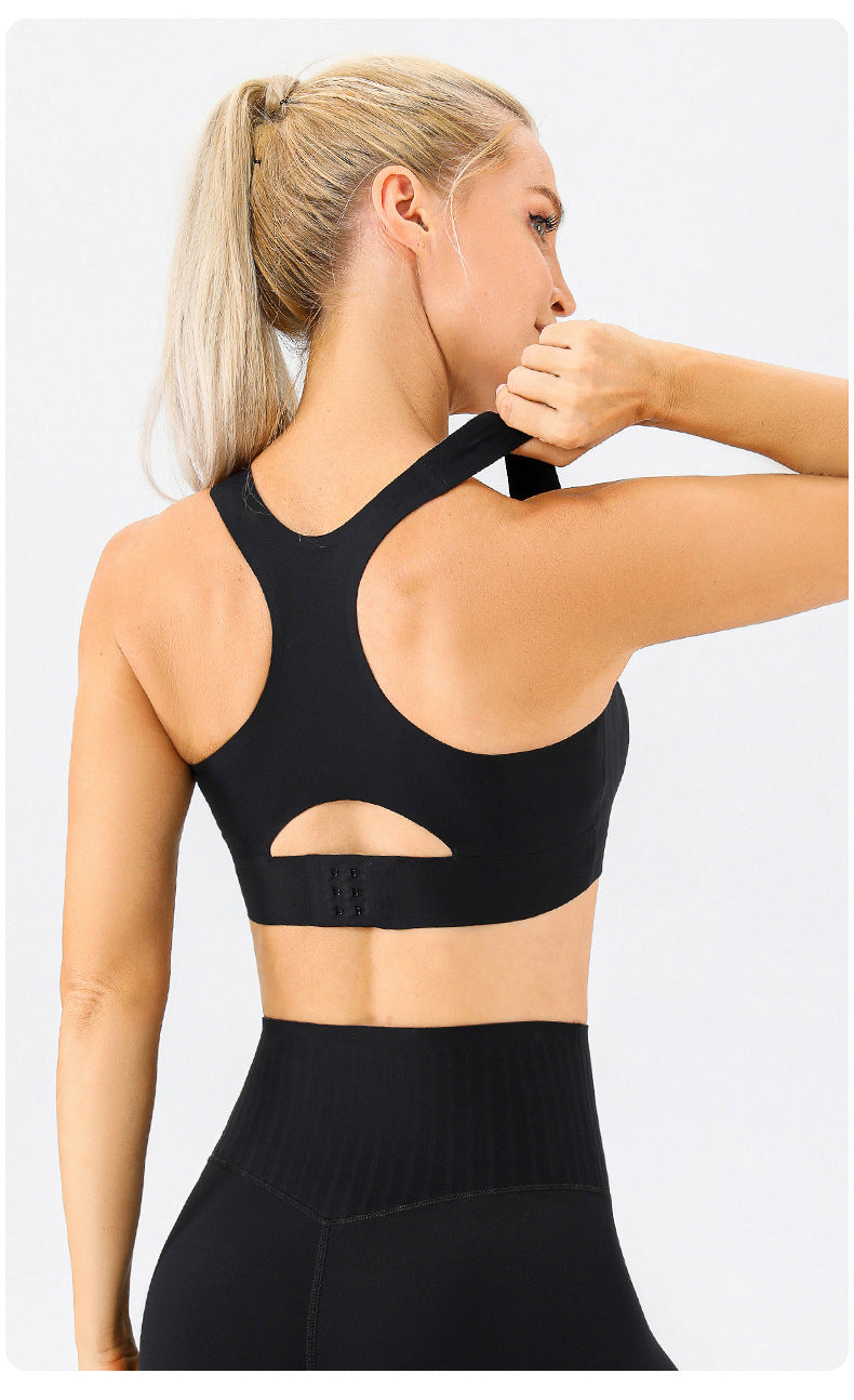 Seamless high support sports bra