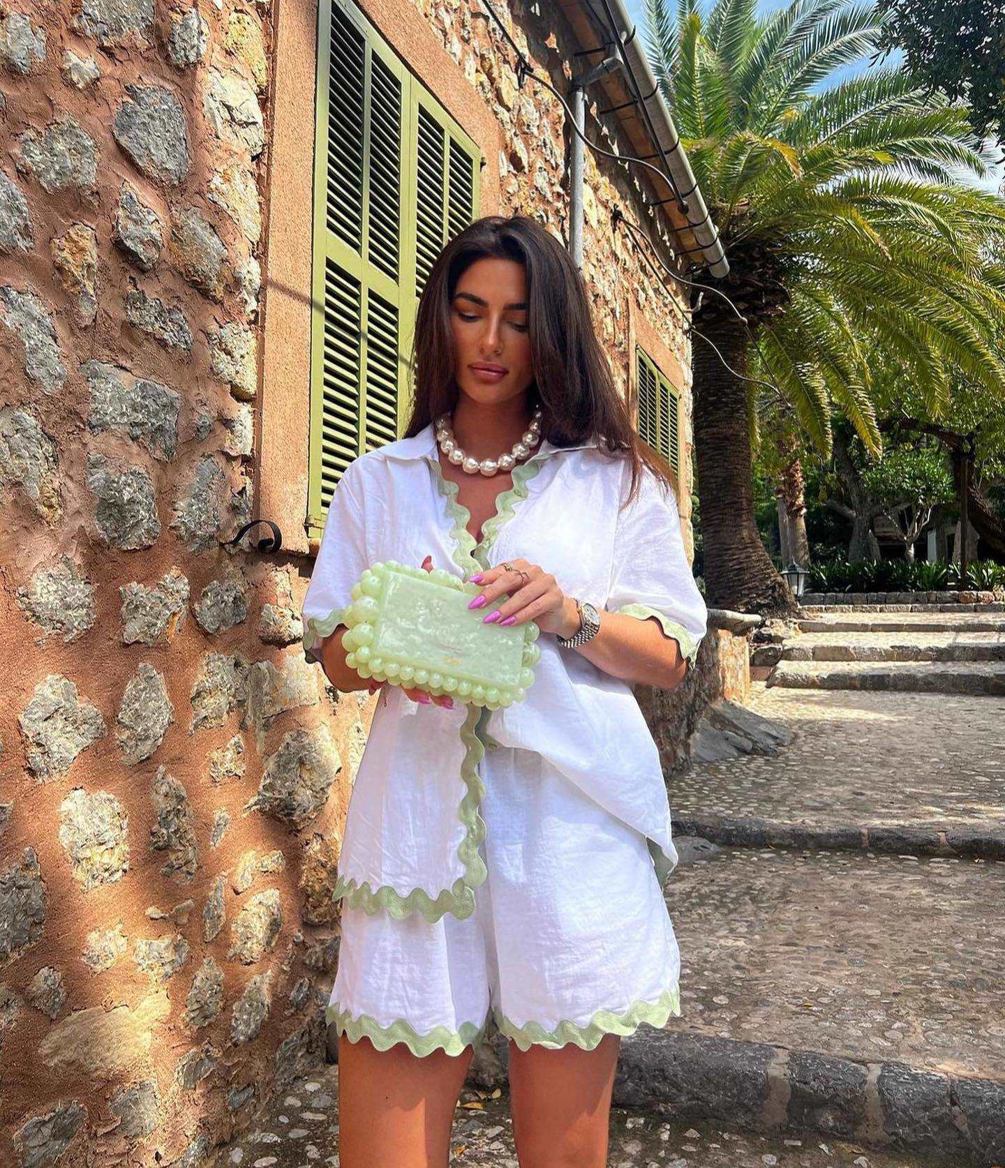 Contrast edge cotton set