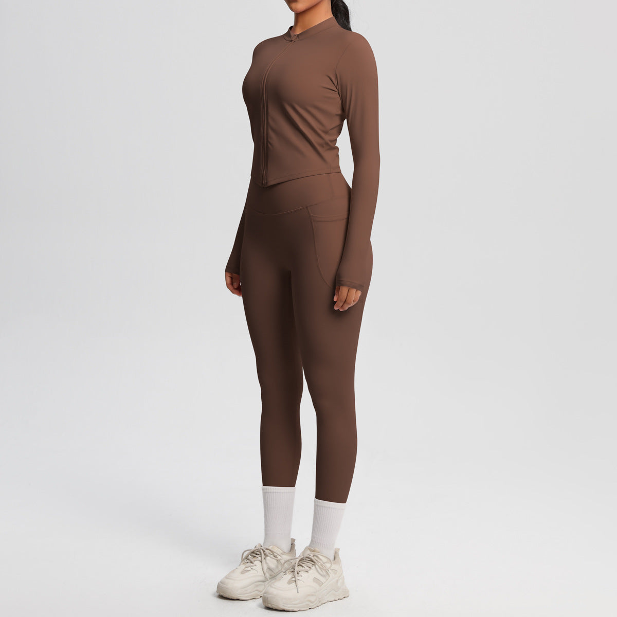 Long sleeve two piece fitness set