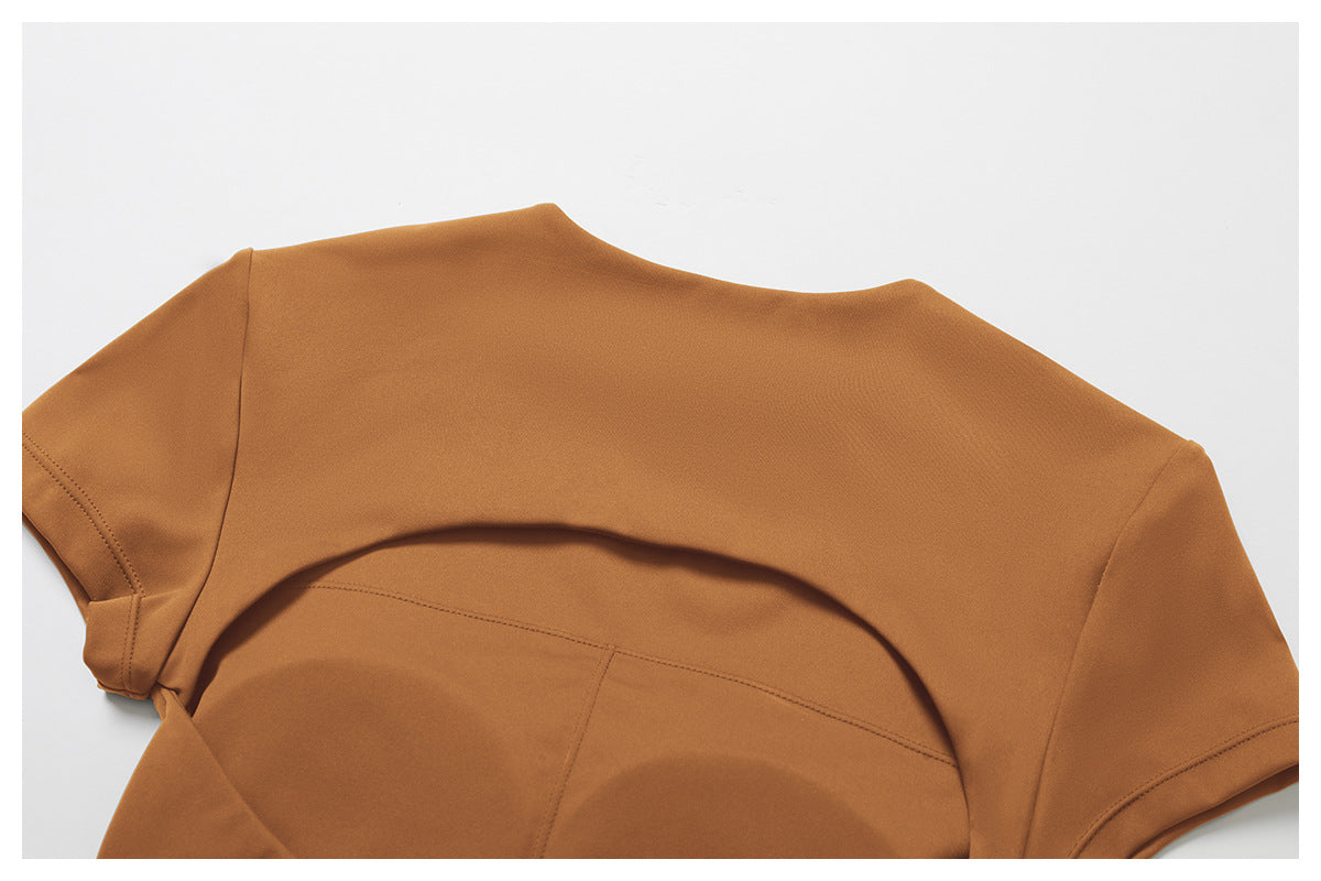 Short sleeve cropped top