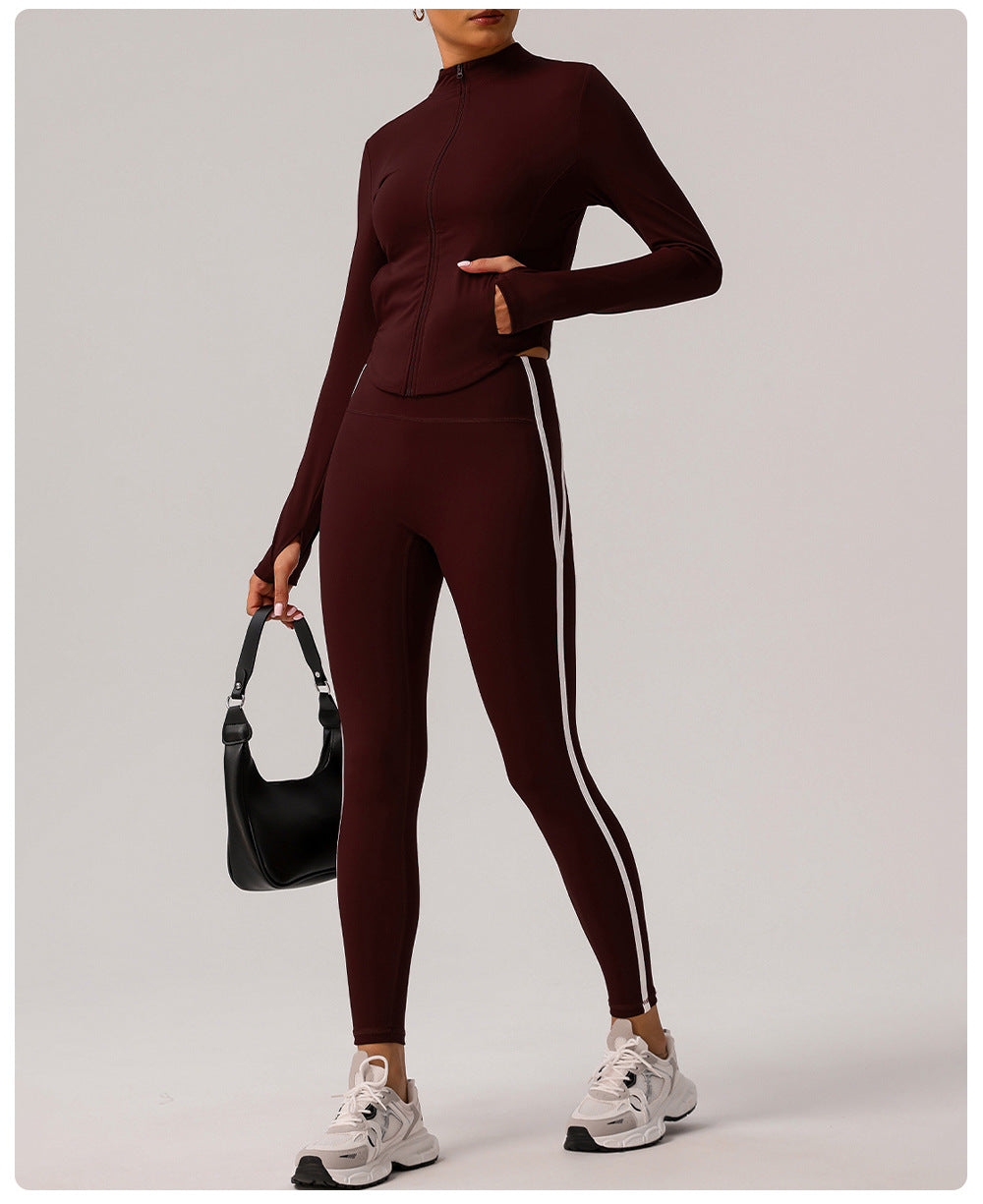 Contrast trim leggings