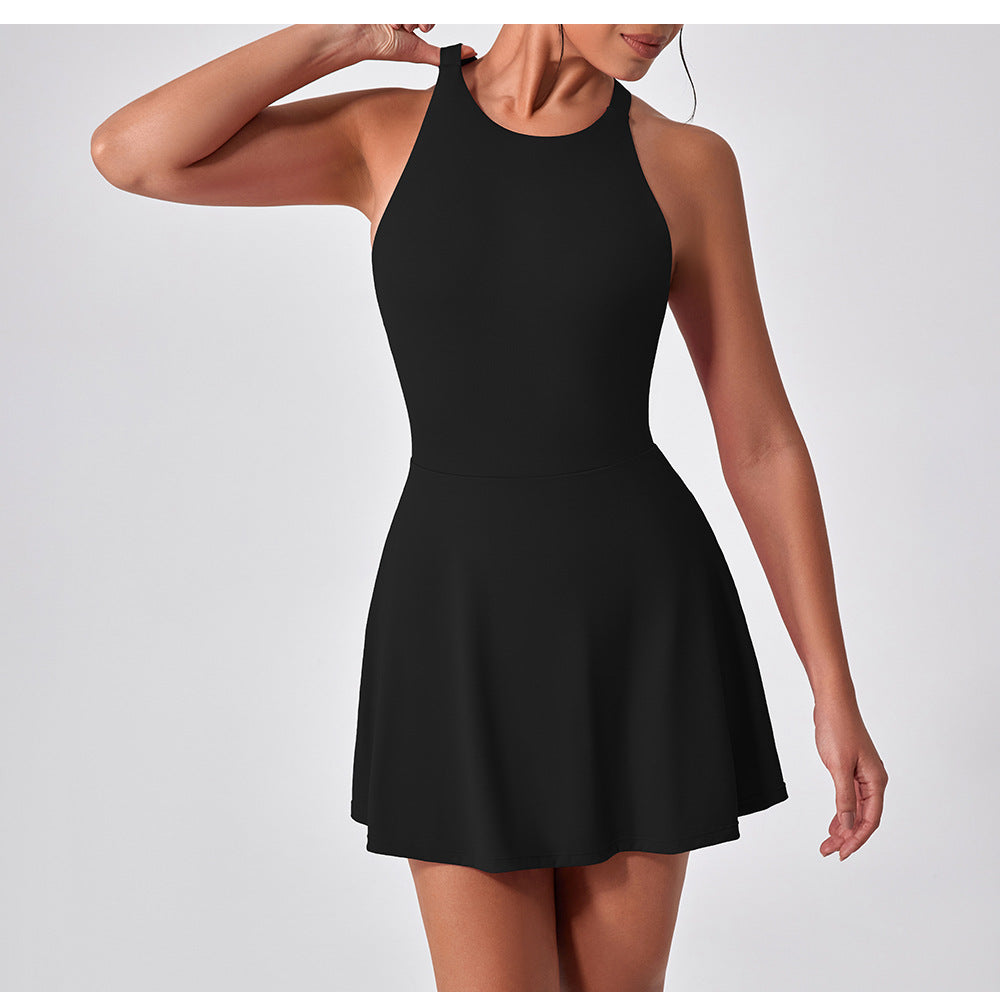 Cross back fitness dress