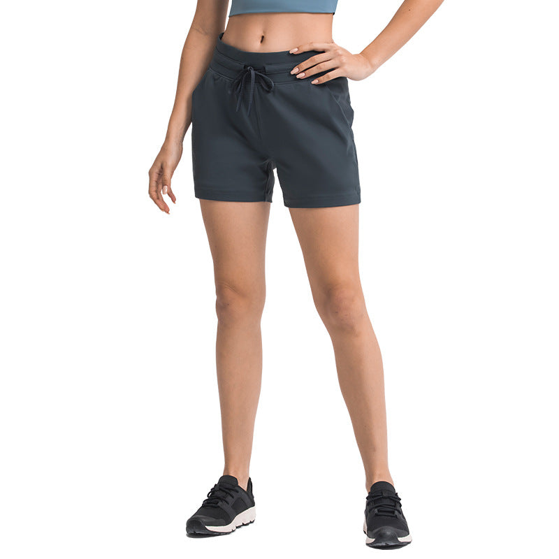 Casual workout shorts with drawstring