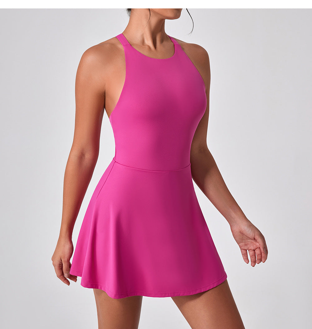 Cross back fitness dress