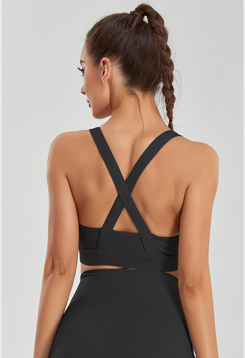 Zip front sports bra