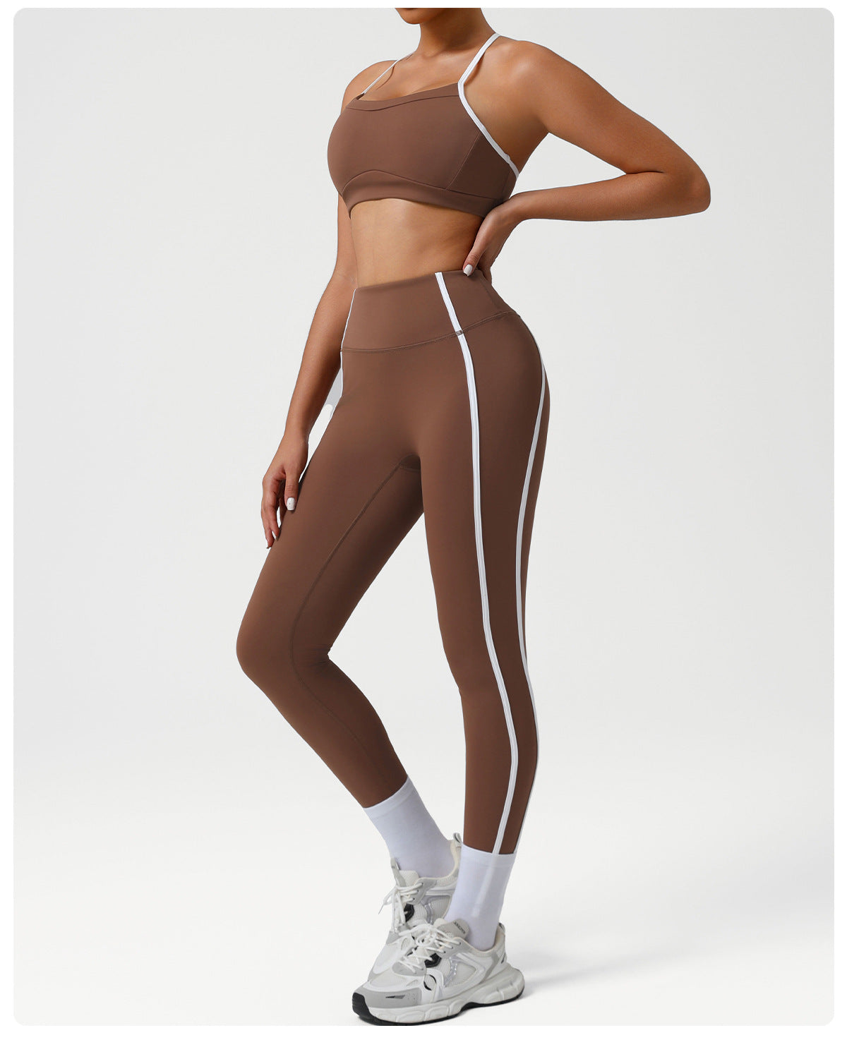 Contrast trim leggings