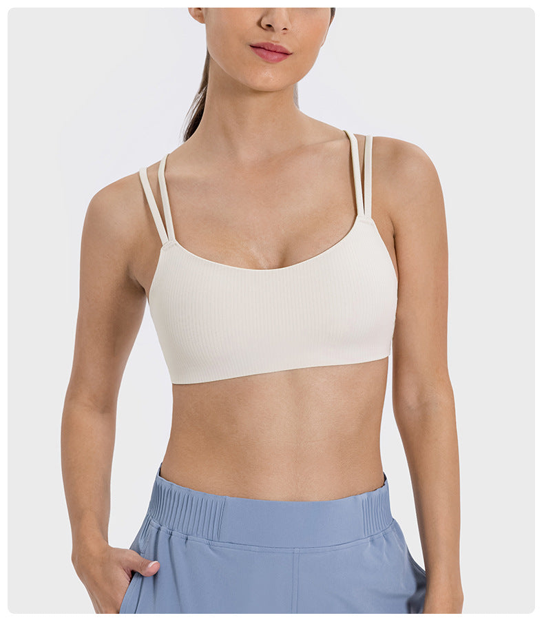 Double strap sports bra