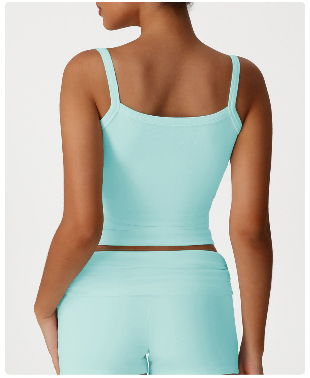 Lace trim vest
