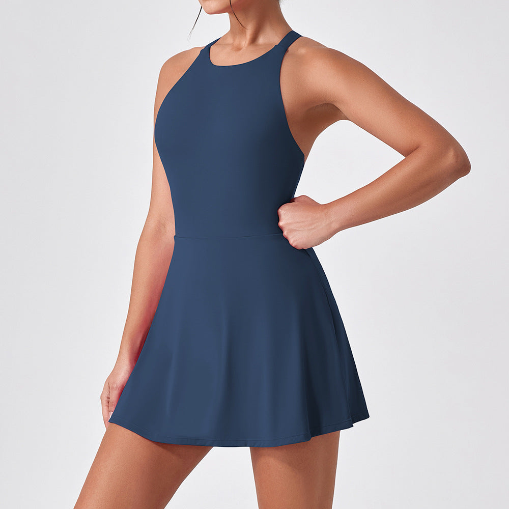 Cross back fitness dress