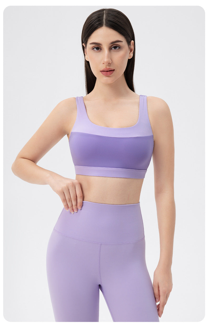 Colour block sports bra