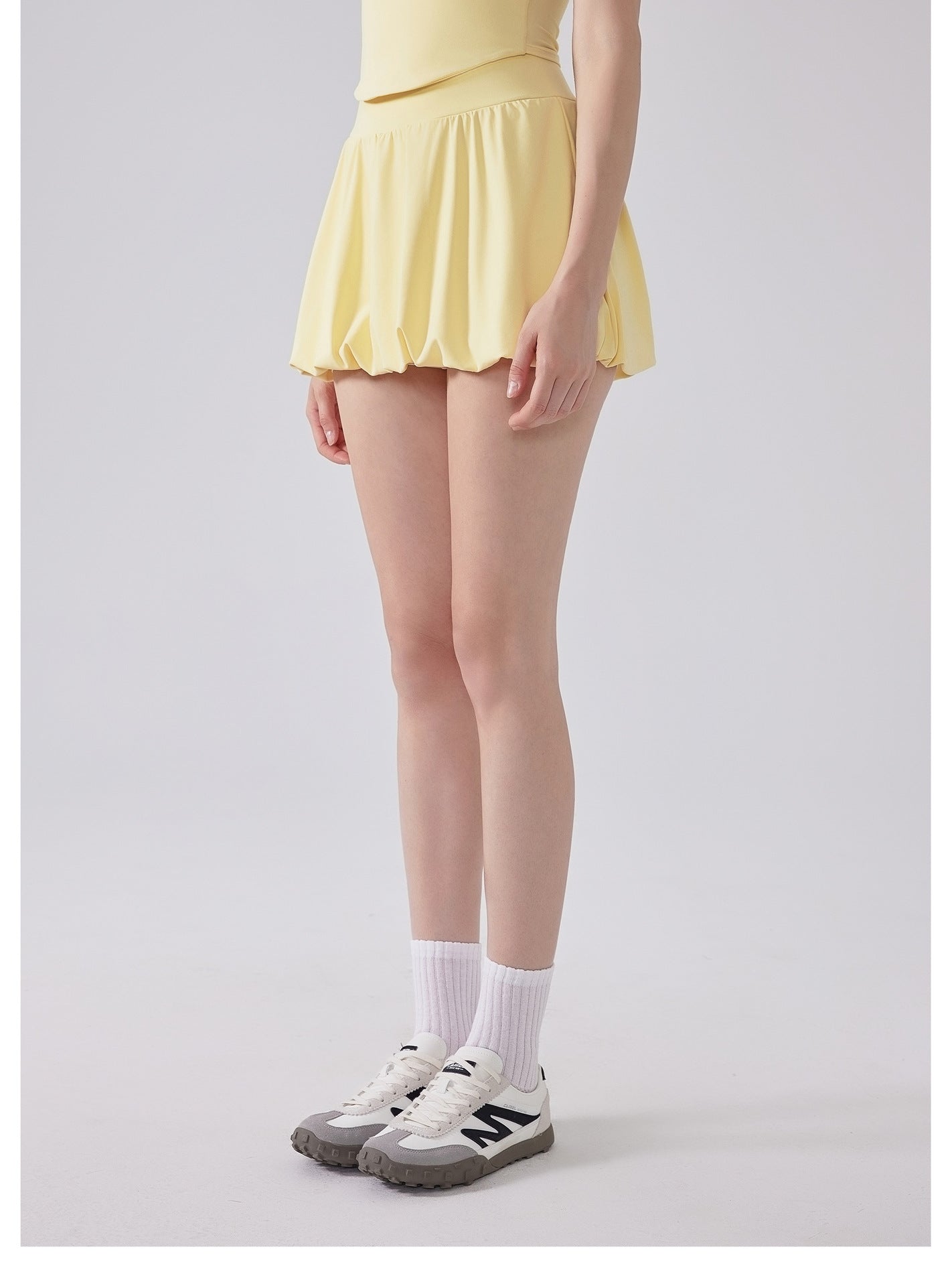 Balloon hem tennis skirt