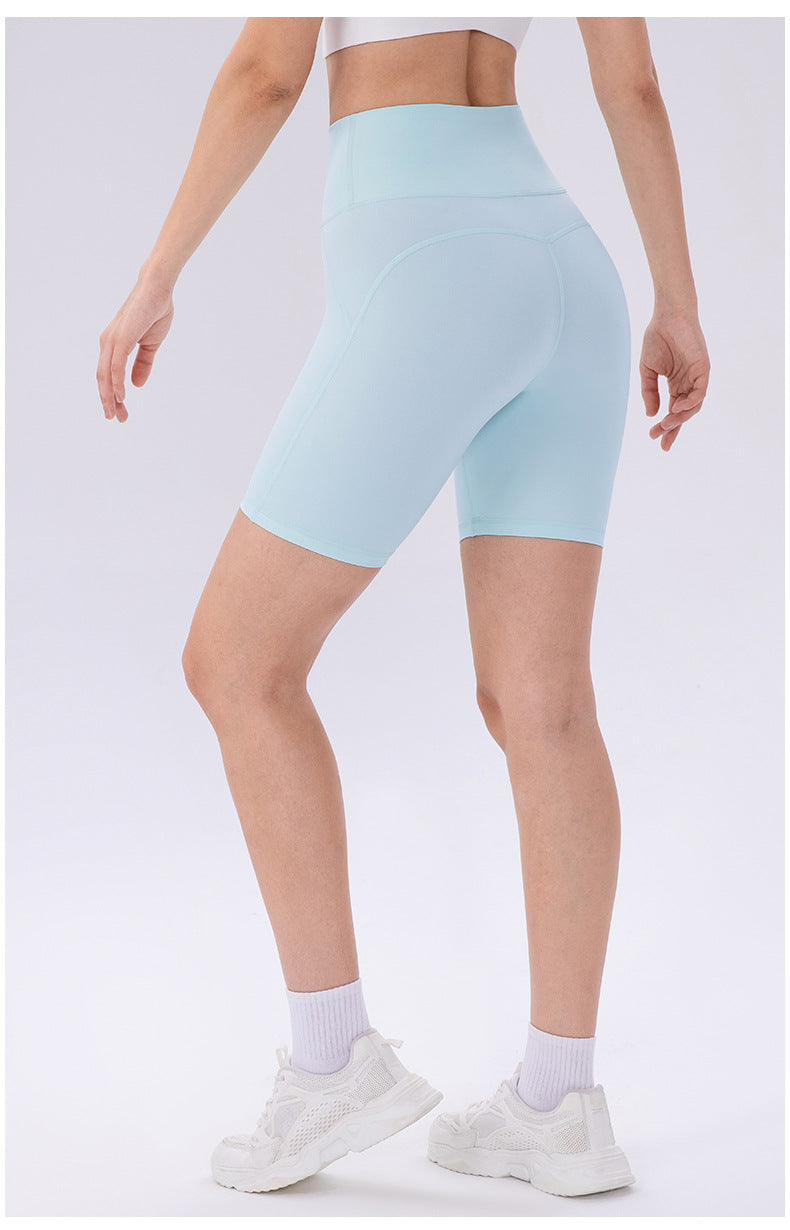 High rise biker shorts