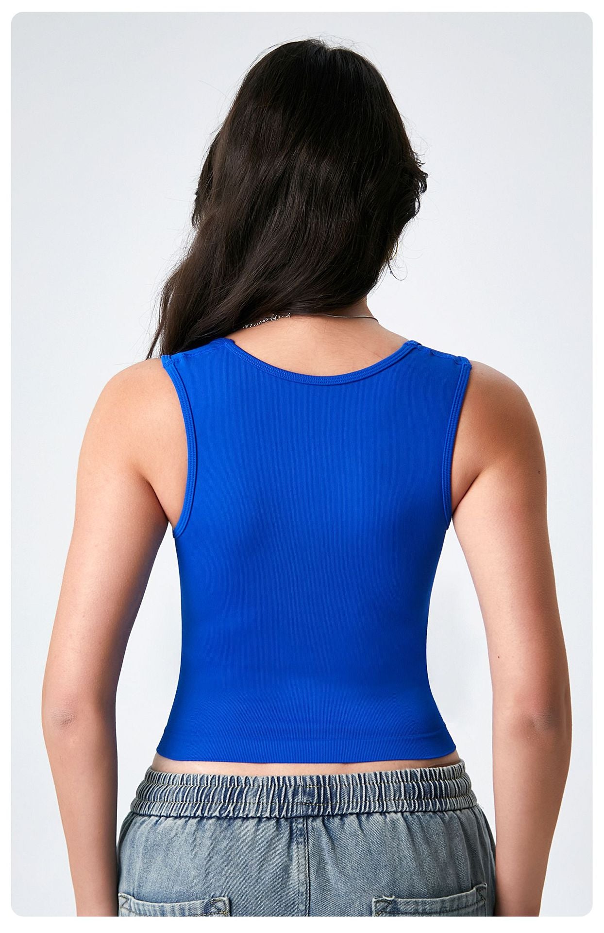 Cropped sleeveless top